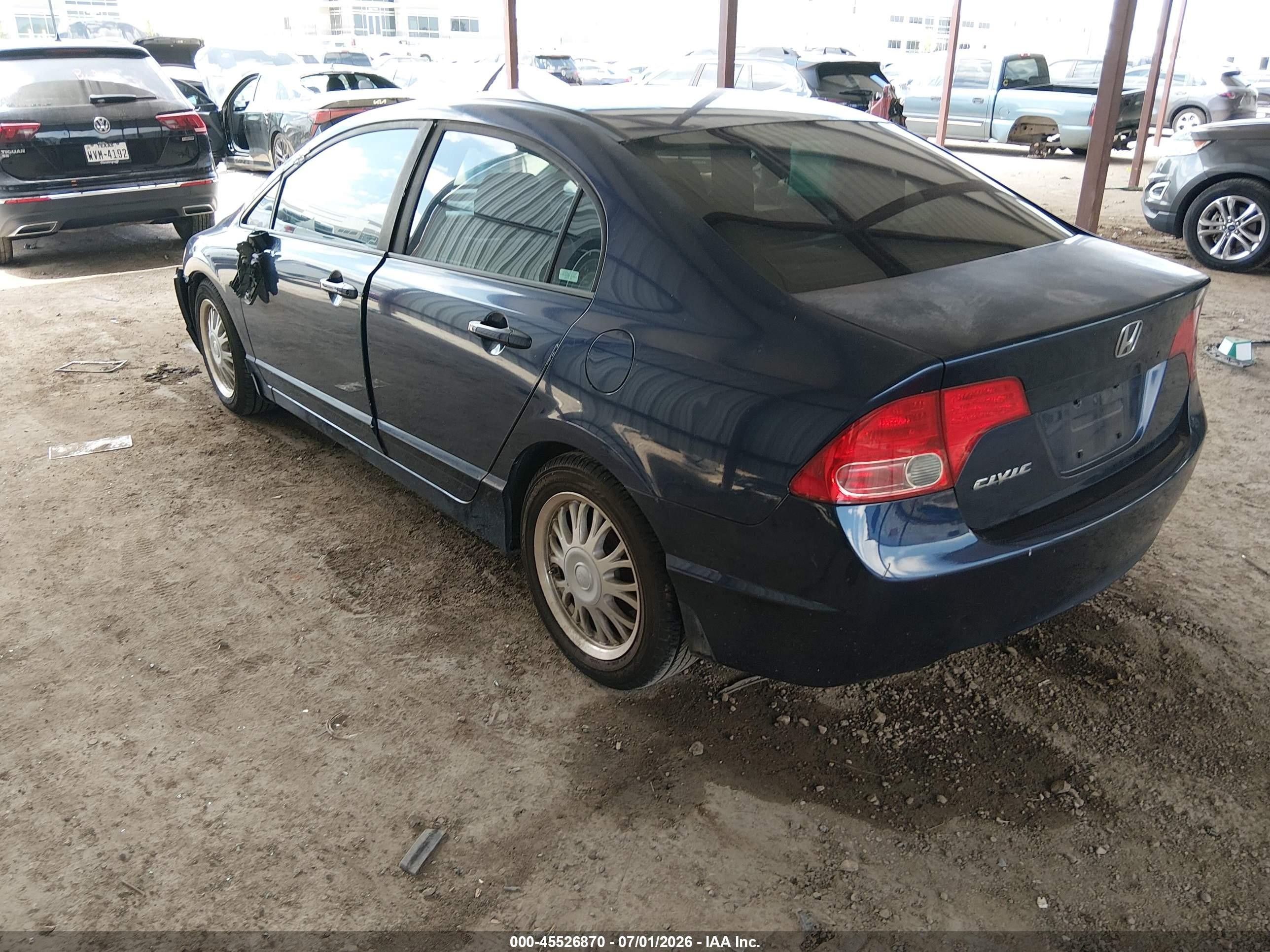 2008 Honda Civic Lx Синий vin: 1HGFA16538L081345