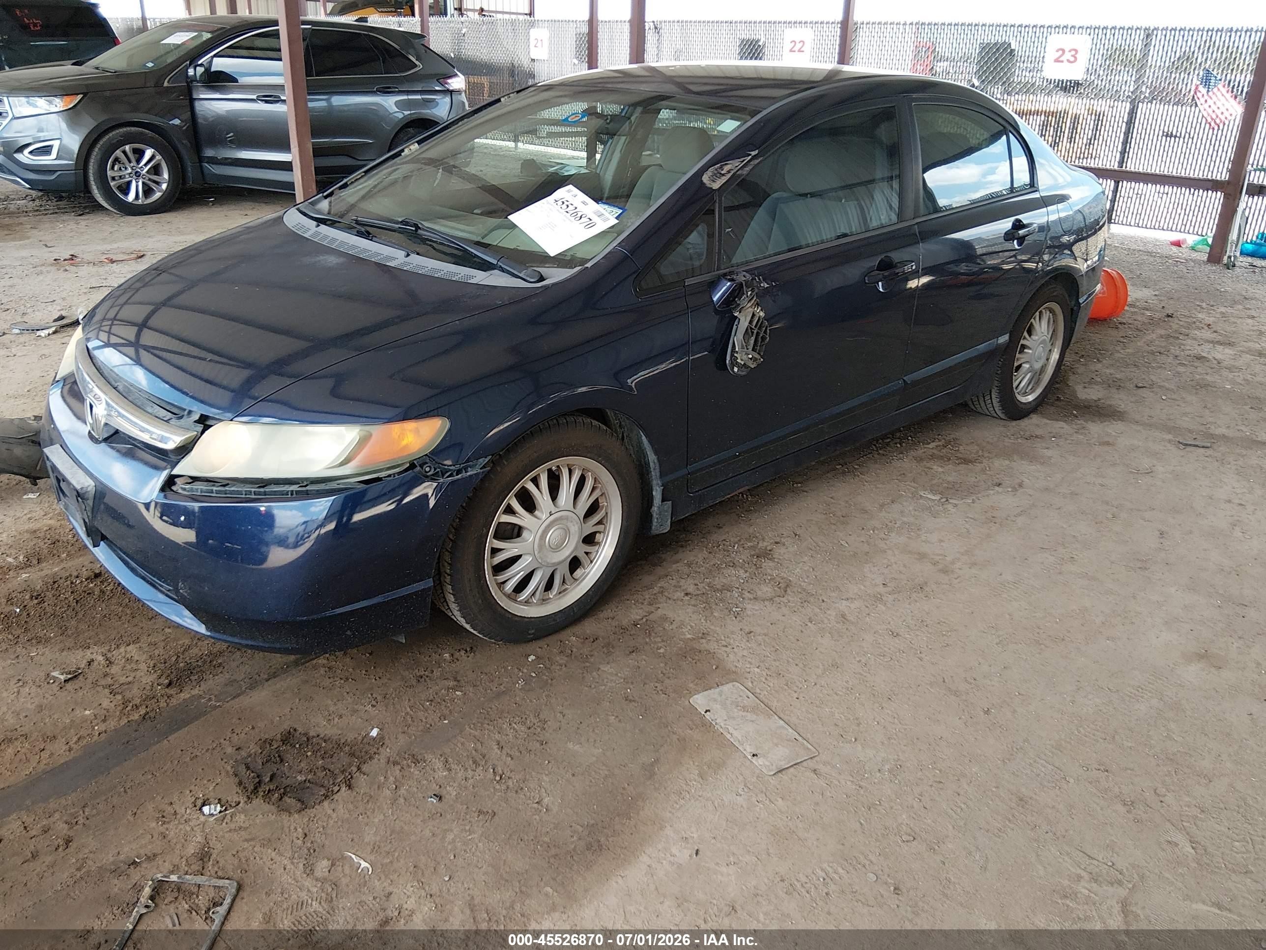 2008 Honda Civic Lx Синий vin: 1HGFA16538L081345