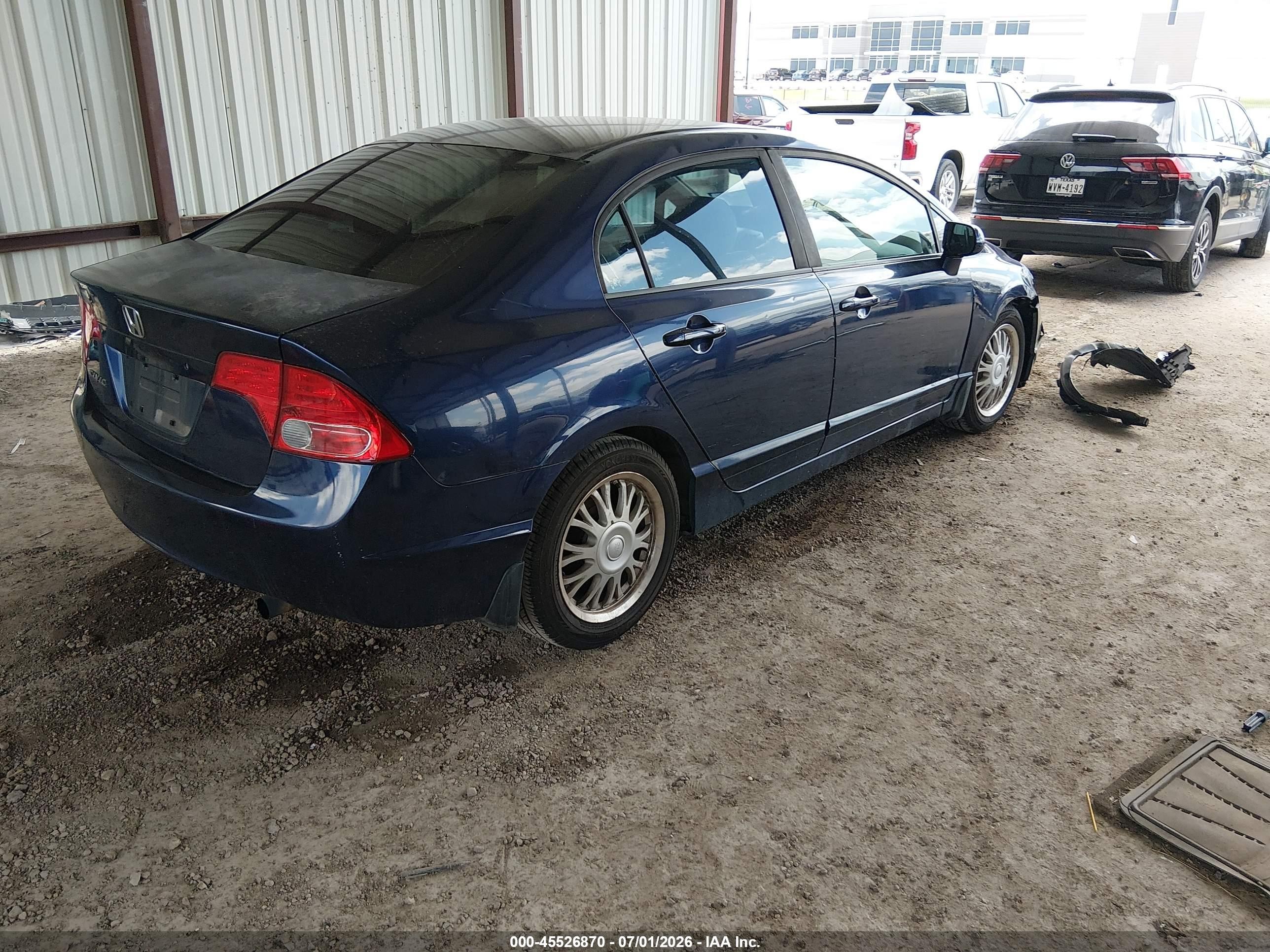 2008 Honda Civic Lx Синий vin: 1HGFA16538L081345