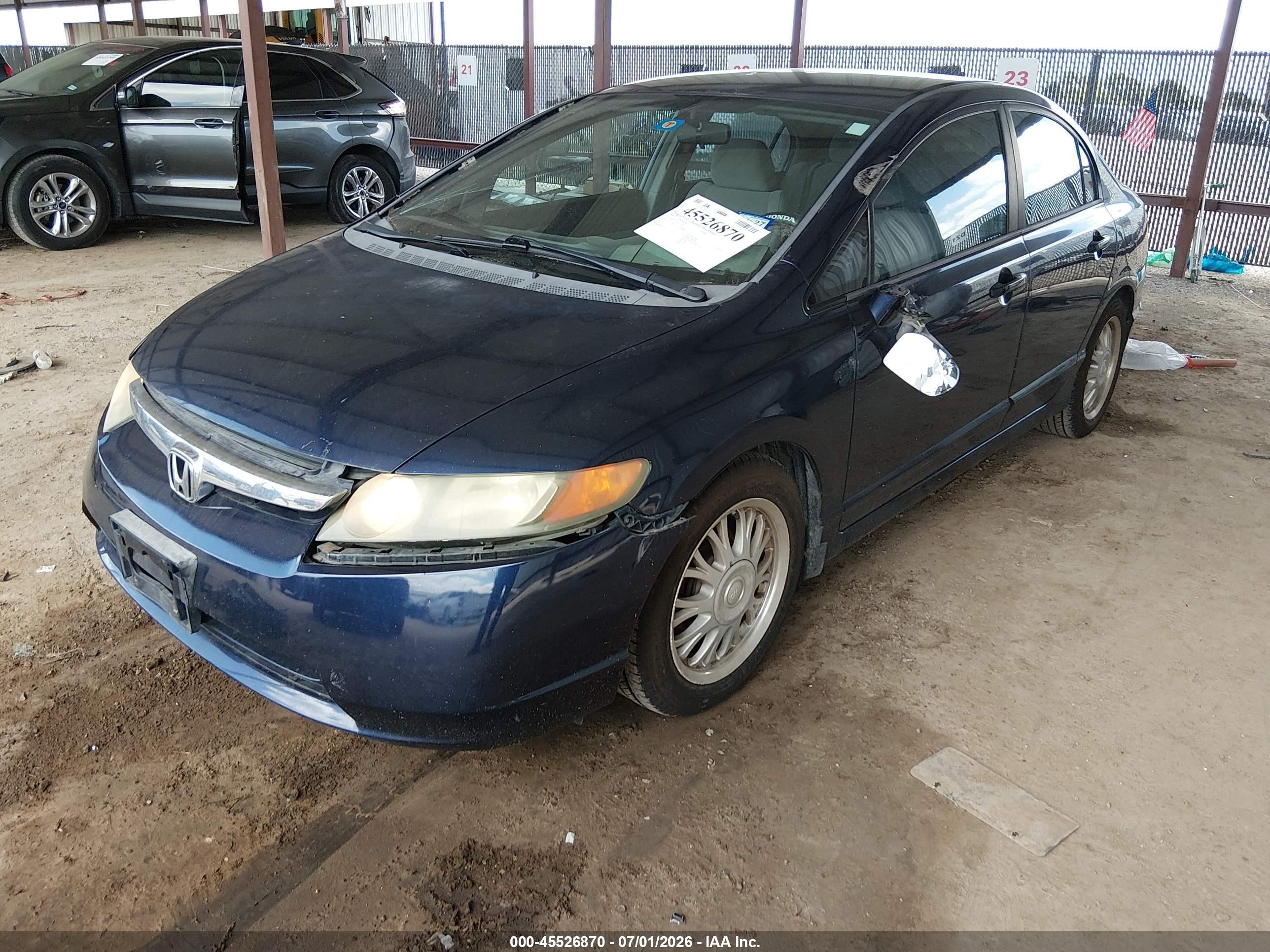 2008 Honda Civic Lx Синий vin: 1HGFA16538L081345