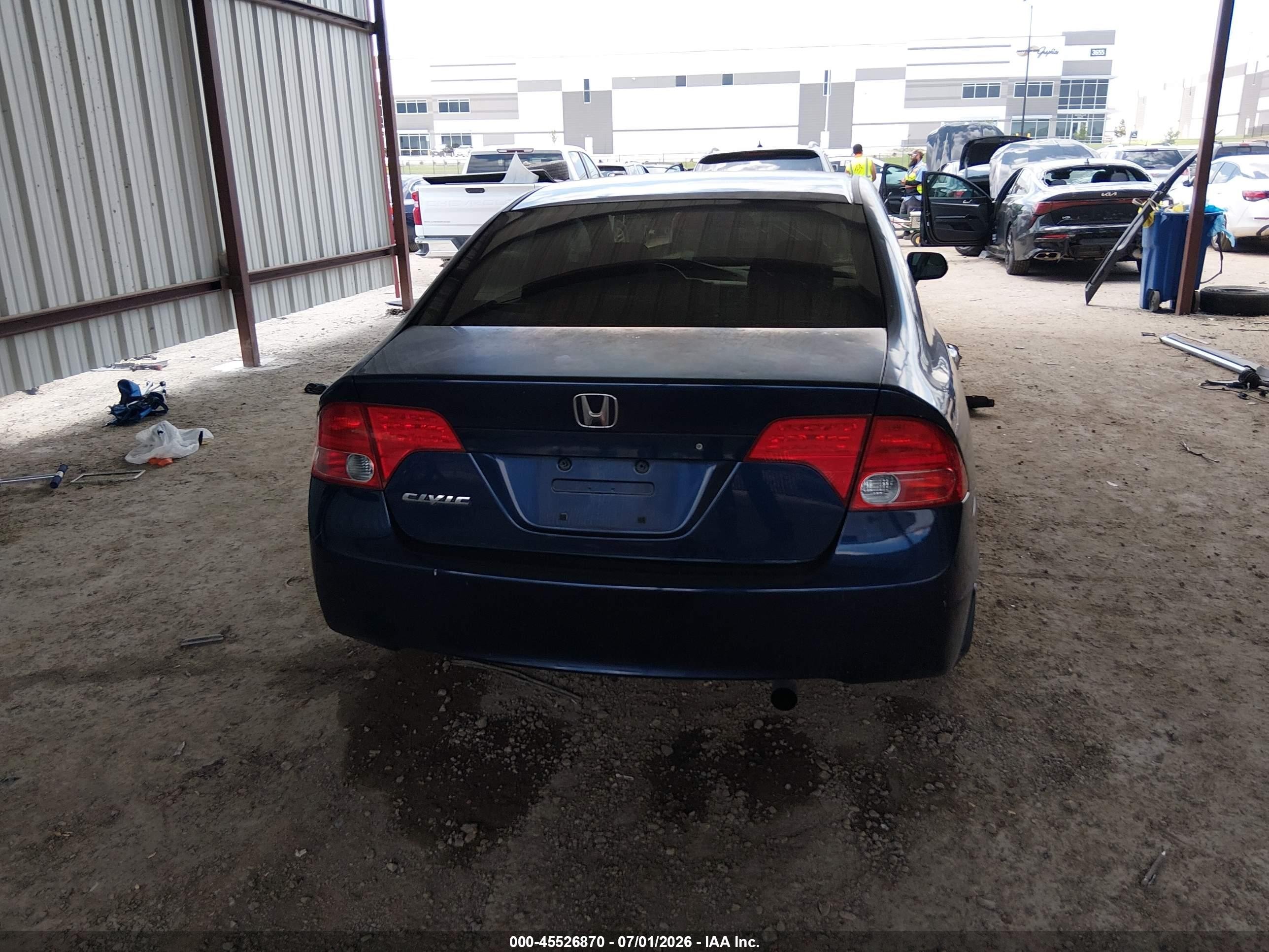 2008 Honda Civic Lx Синий vin: 1HGFA16538L081345