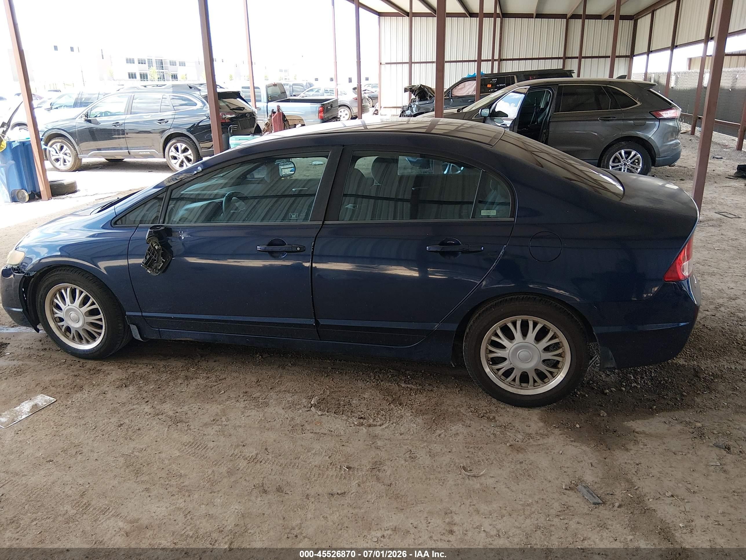 2008 Honda Civic Lx Синий vin: 1HGFA16538L081345