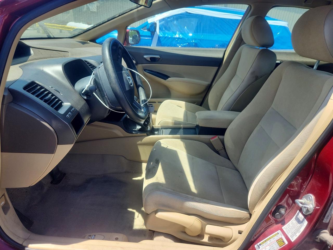 2008 Honda Civic Lx Burgundy vin: 1HGFA16538L097657