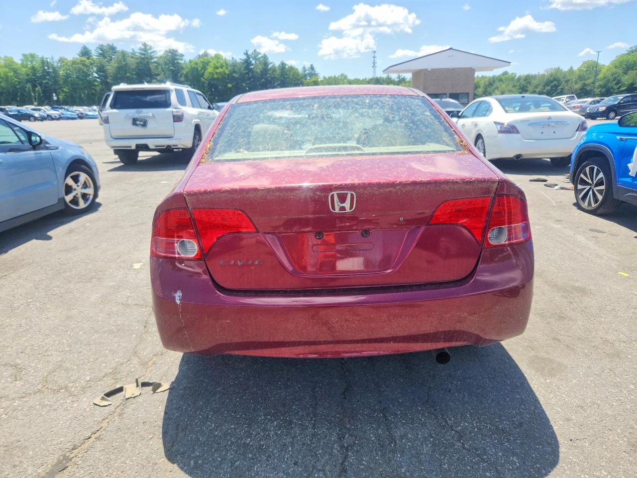 2008 Honda Civic Lx Burgundy vin: 1HGFA16538L097657