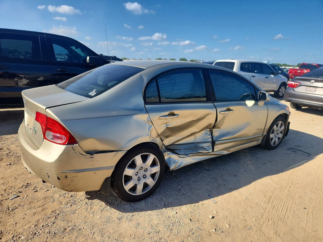 2008 Honda Civic Lx Бежевый vin: 1HGFA16538L099568