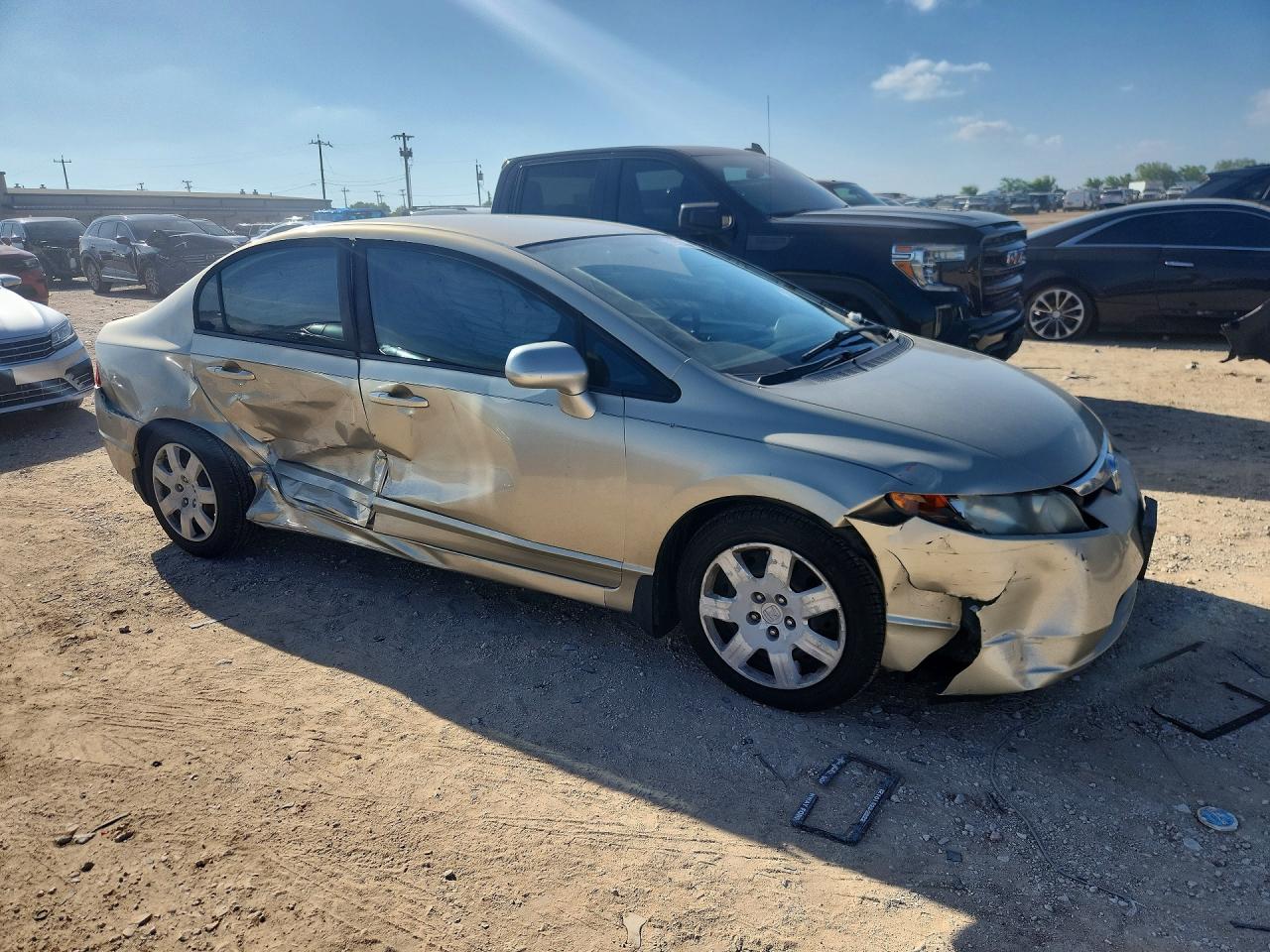2008 Honda Civic Lx Бежевый vin: 1HGFA16538L099568