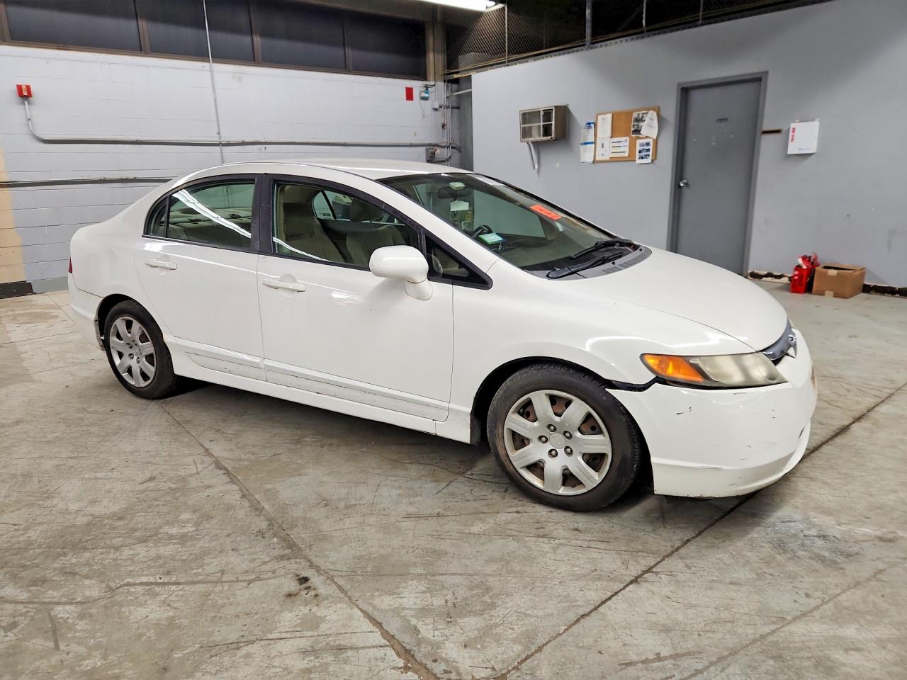 2008 Honda Civic Lx White vin: 1HGFA16538L100119