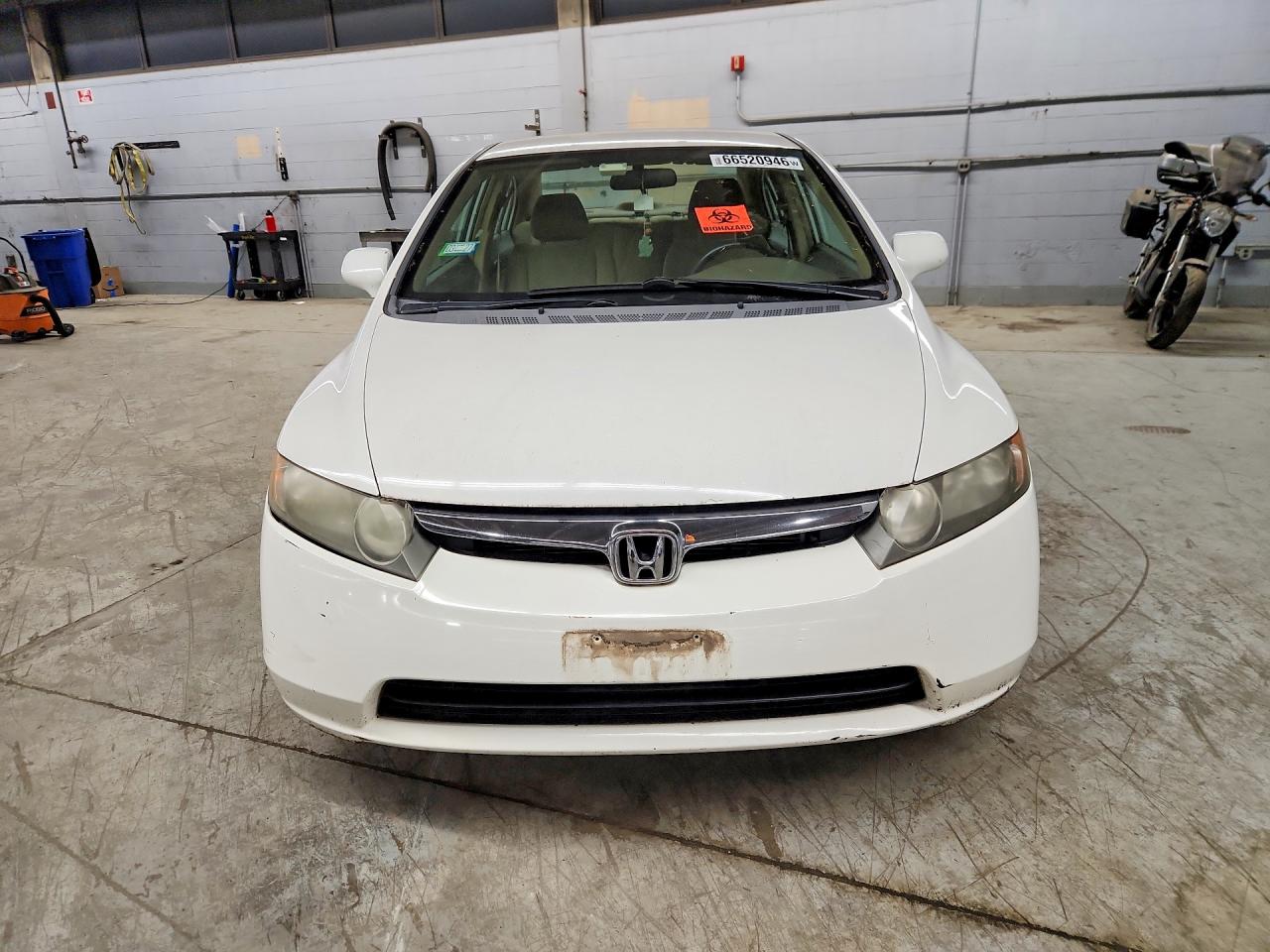 2008 Honda Civic Lx White vin: 1HGFA16538L100119