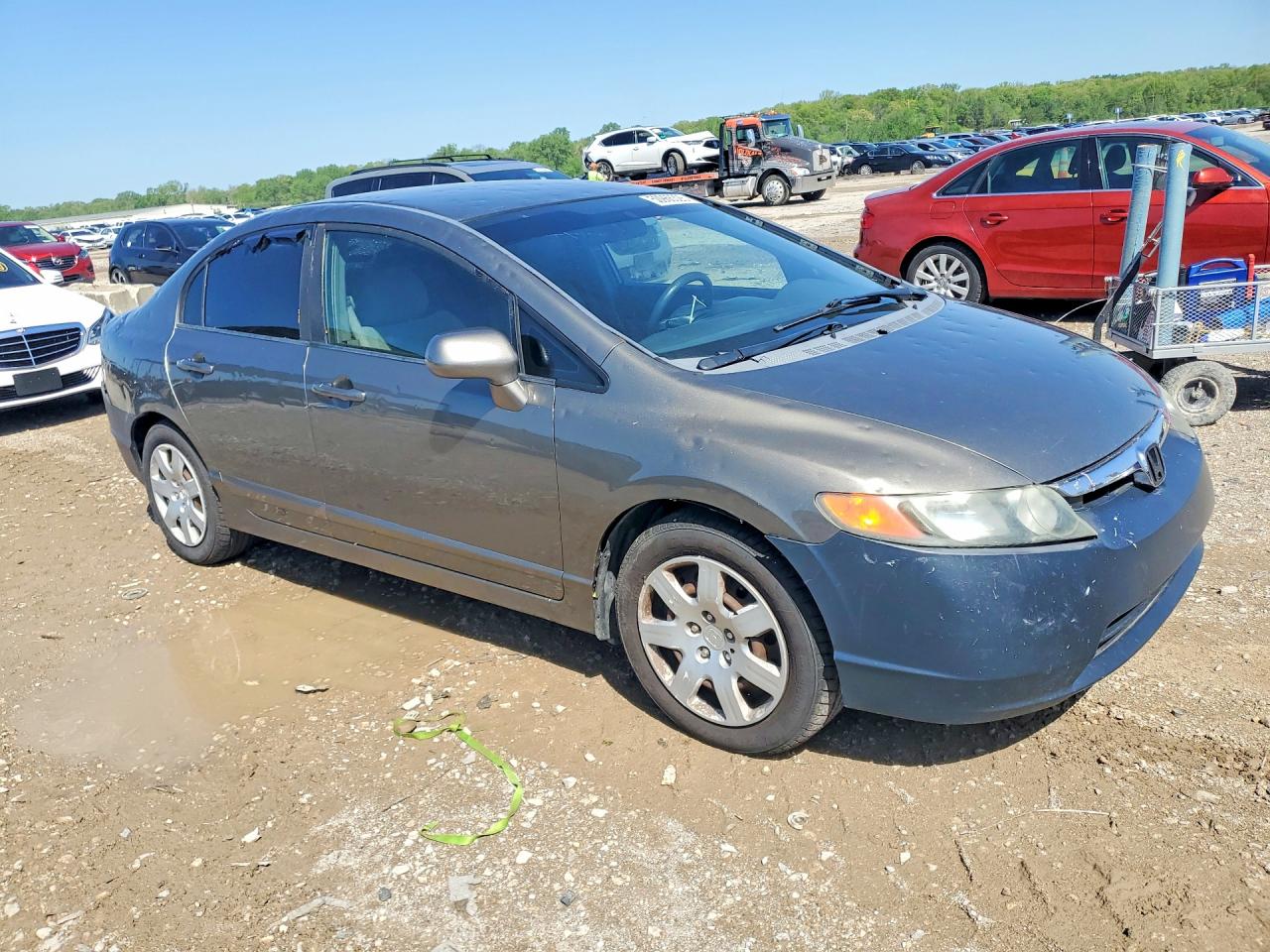 2008 Honda Civic Lx Gray vin: 1HGFA16538L110732