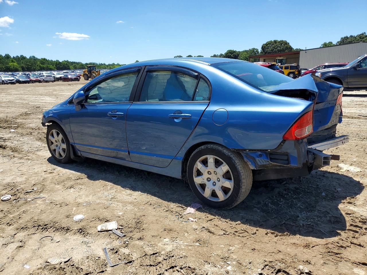 2008 Honda Civic Lx Blue vin: 1HGFA16538L113078