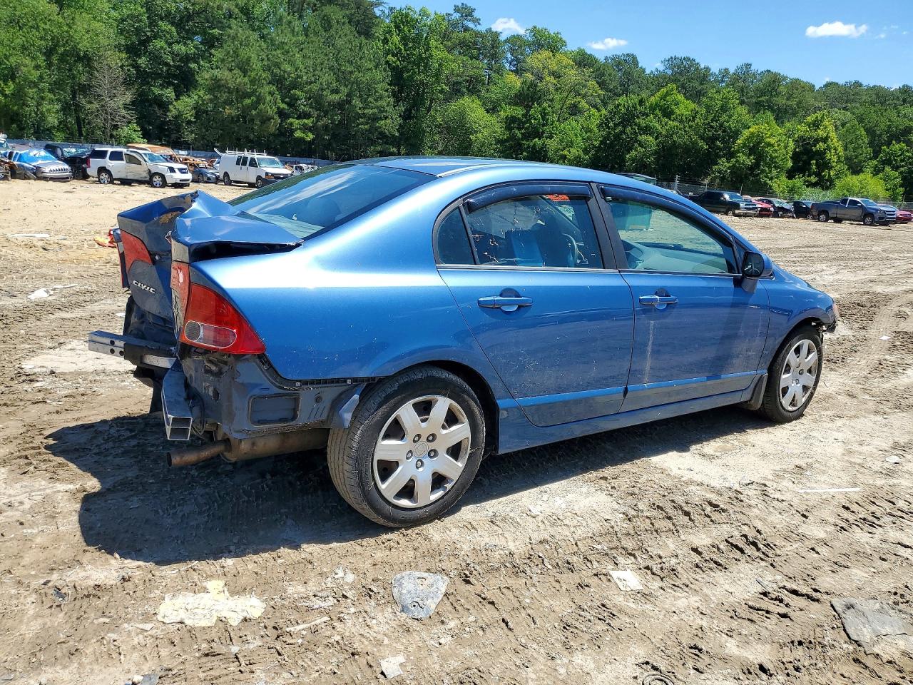 2008 Honda Civic Lx Blue vin: 1HGFA16538L113078