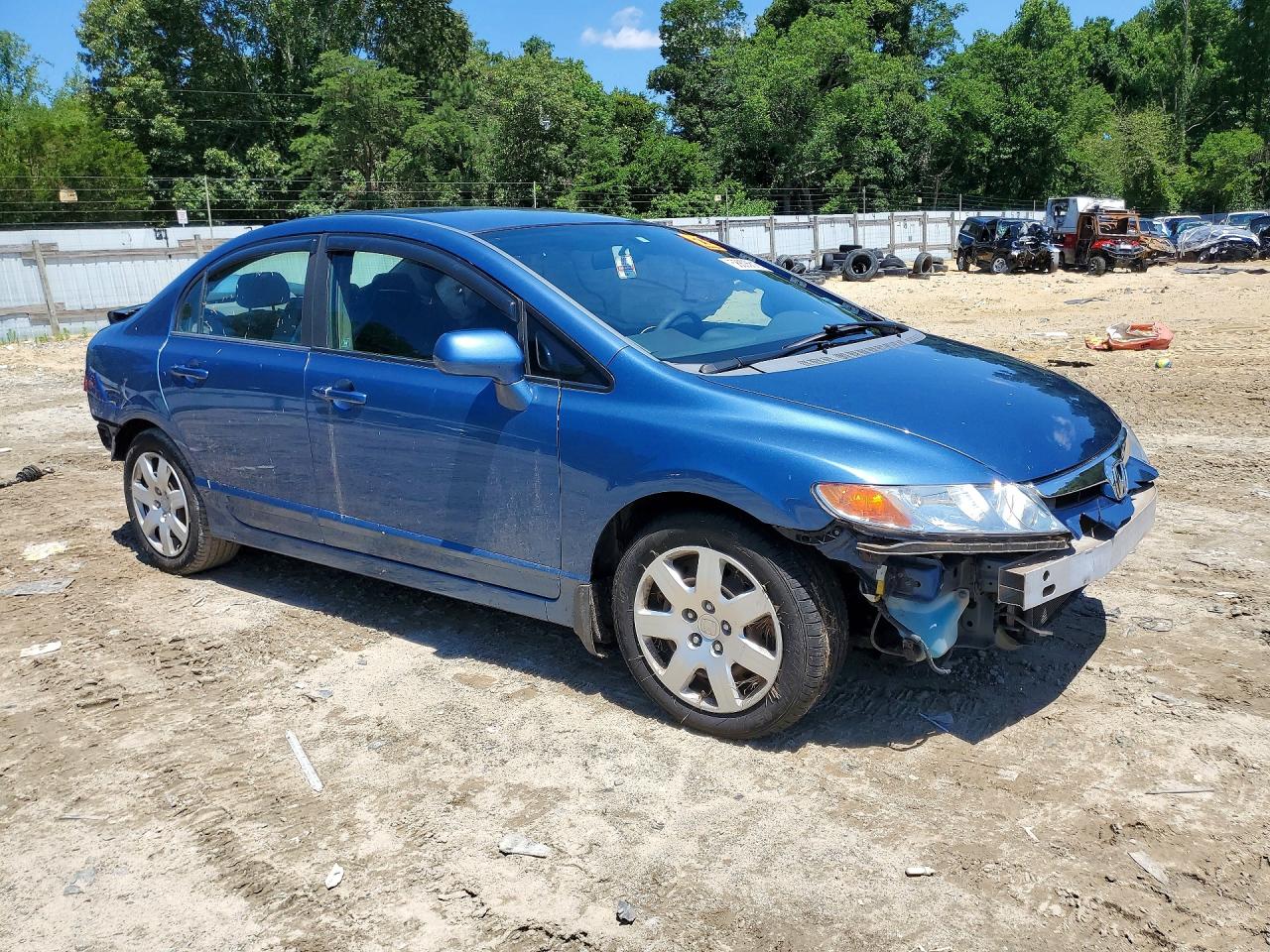 2008 Honda Civic Lx Blue vin: 1HGFA16538L113078