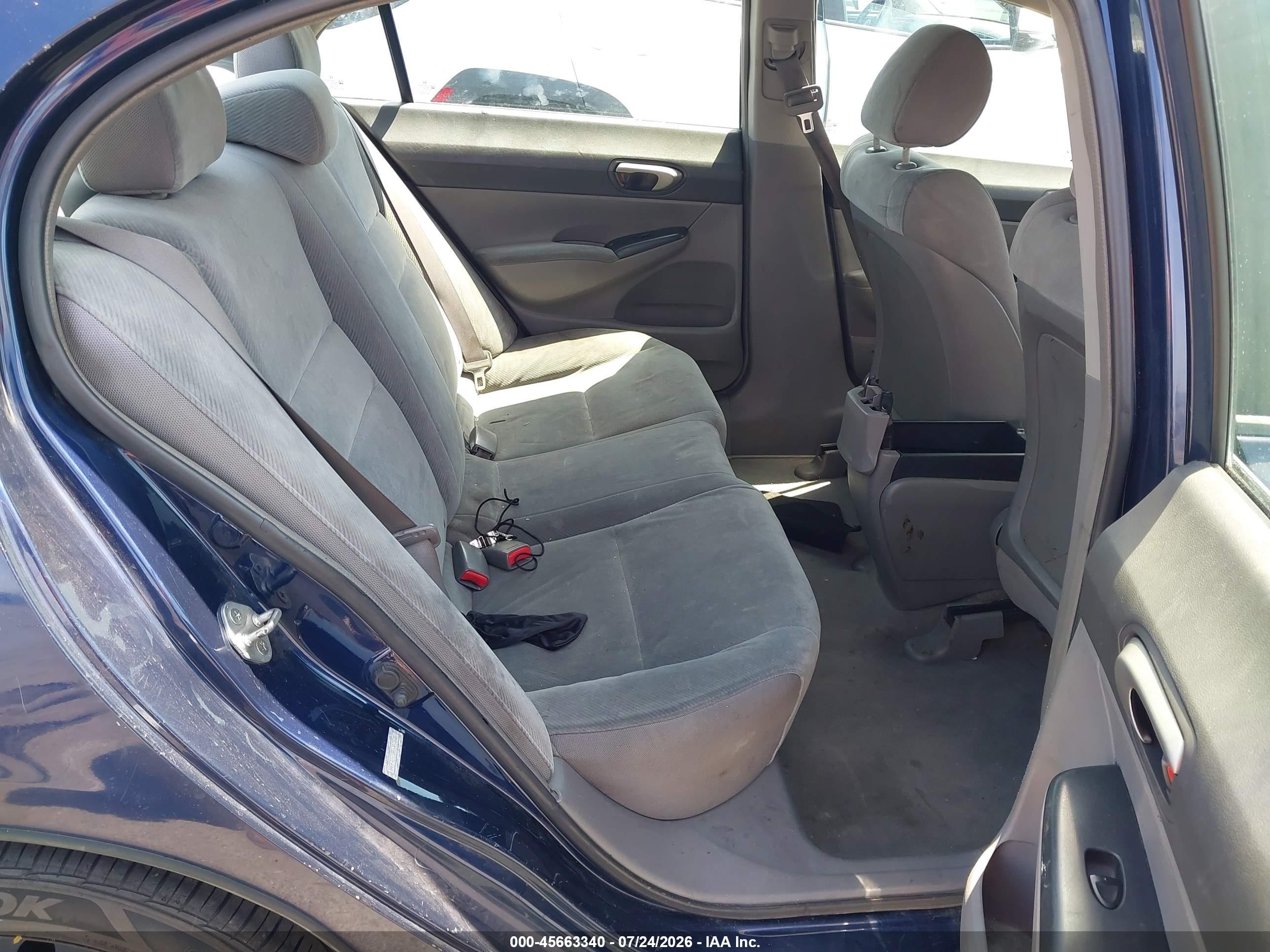 2009 Honda Civic Lx Dark Blue vin: 1HGFA16539L000538