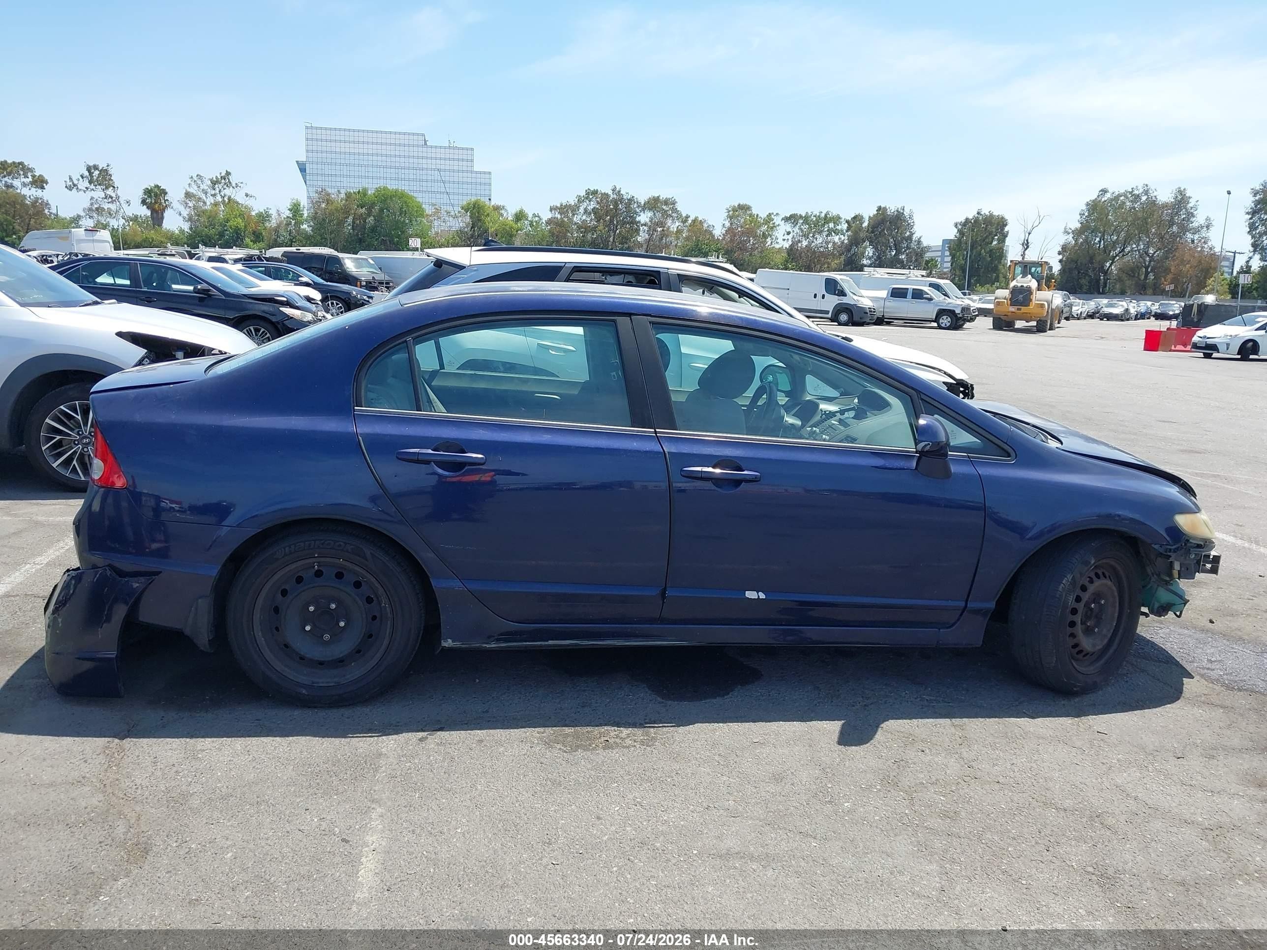 2009 Honda Civic Lx Dark Blue vin: 1HGFA16539L000538