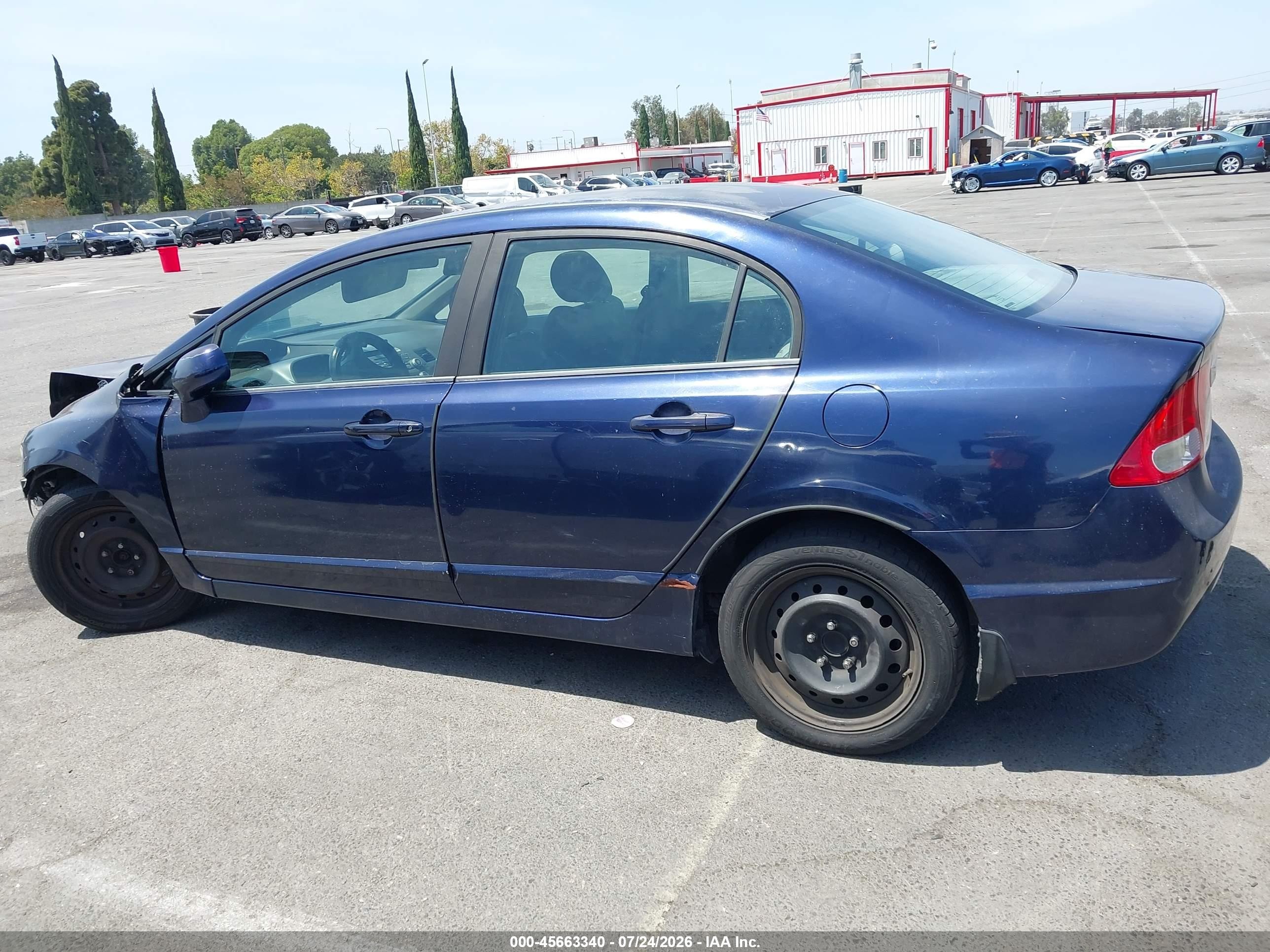 2009 Honda Civic Lx Dark Blue vin: 1HGFA16539L000538