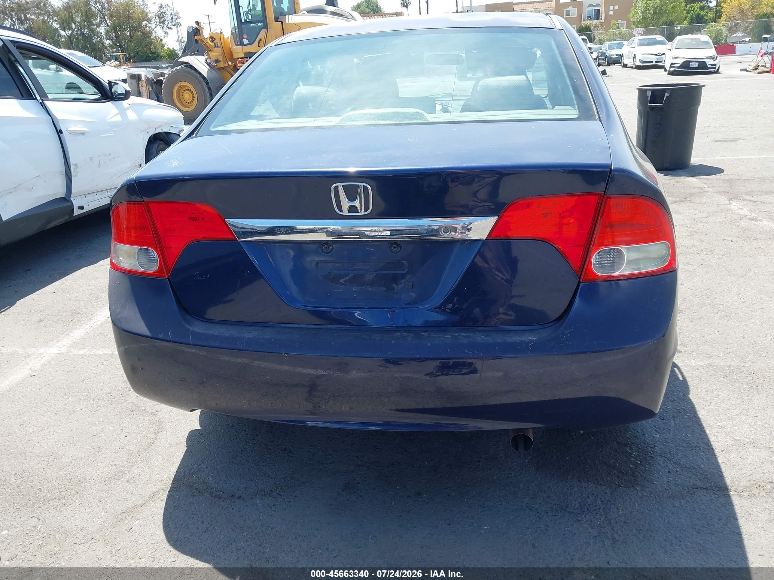 2009 Honda Civic Lx Dark Blue vin: 1HGFA16539L000538