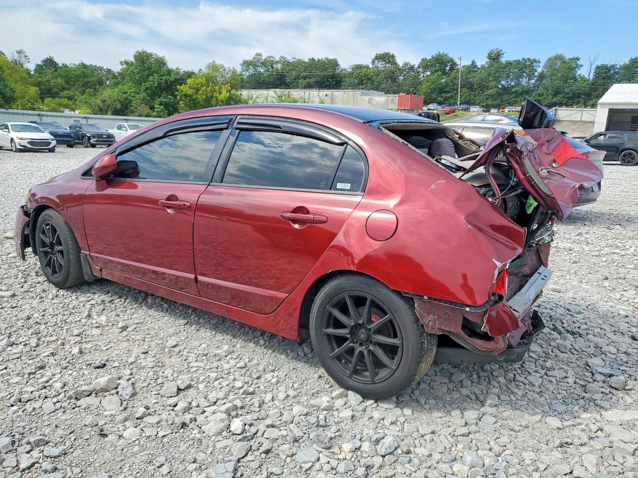 2009 Honda Civic Lx Burgundy vin: 1HGFA16539L006341