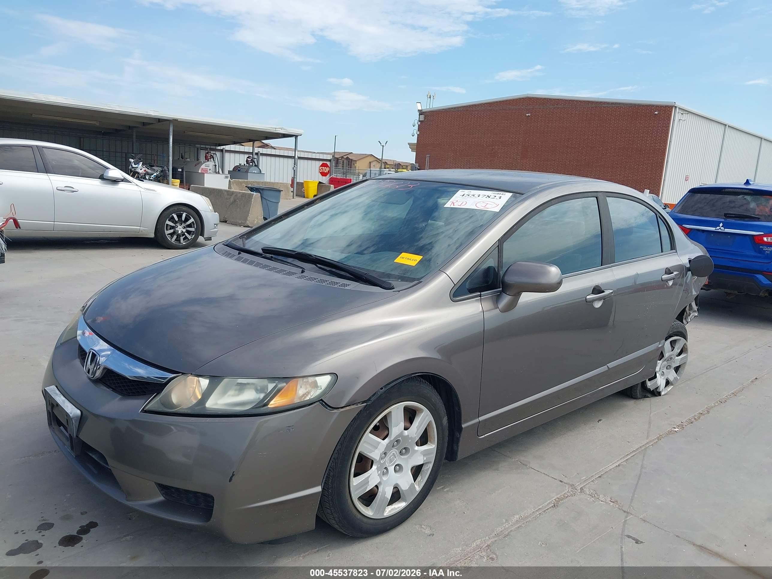 2009 Honda Civic Lx Brown vin: 1HGFA16539L014553