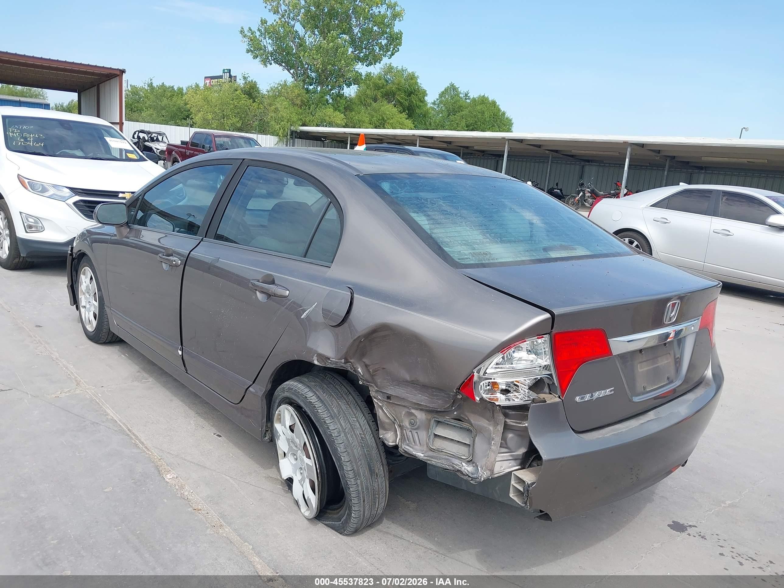 2009 Honda Civic Lx Brown vin: 1HGFA16539L014553
