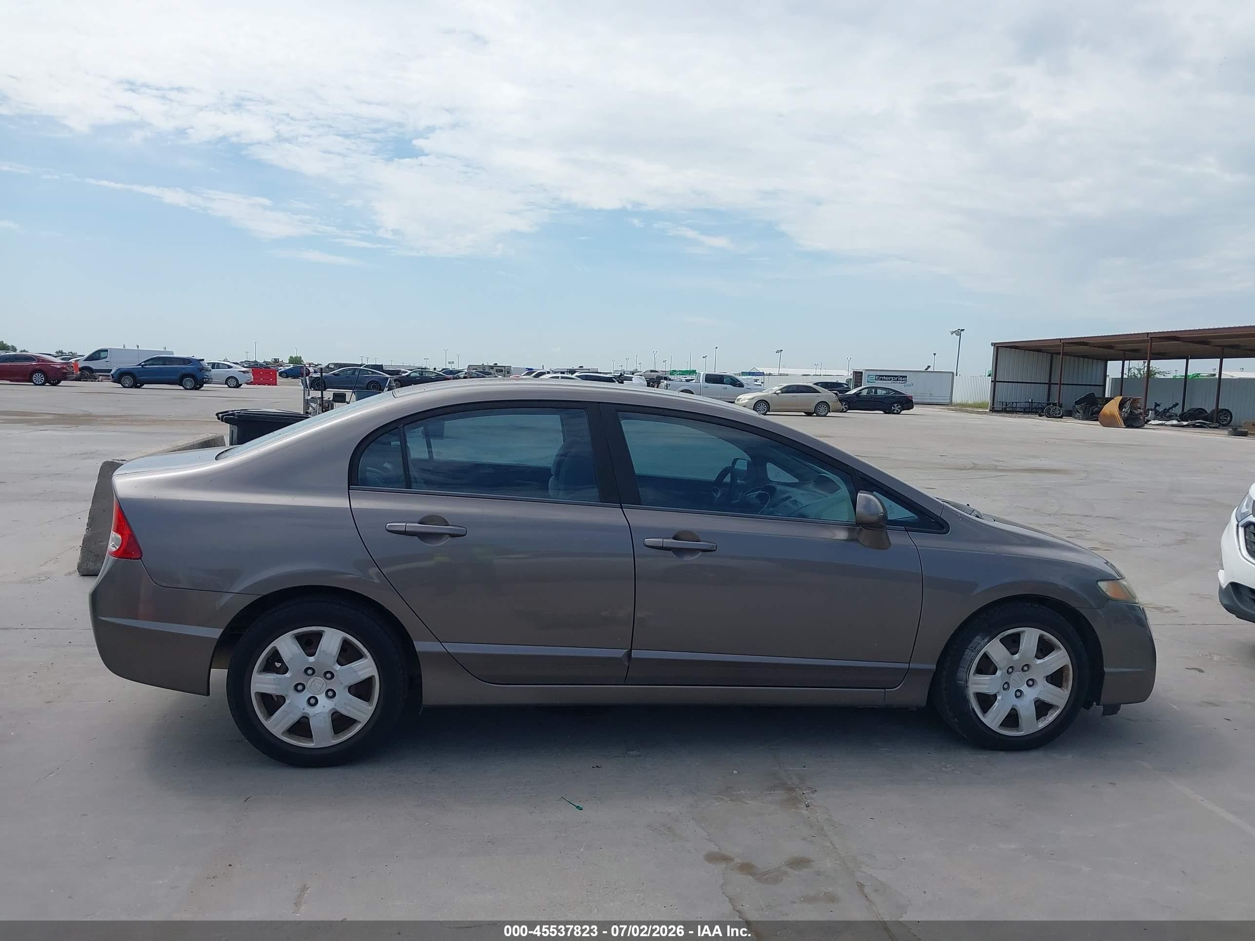 2009 Honda Civic Lx Brown vin: 1HGFA16539L014553