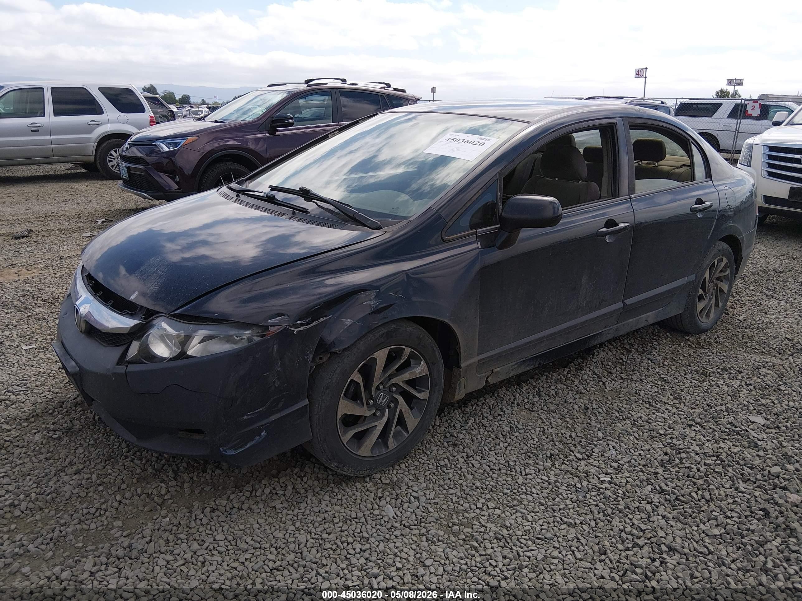 2009 Honda Civic Lx Черный vin: 1HGFA16539L016464