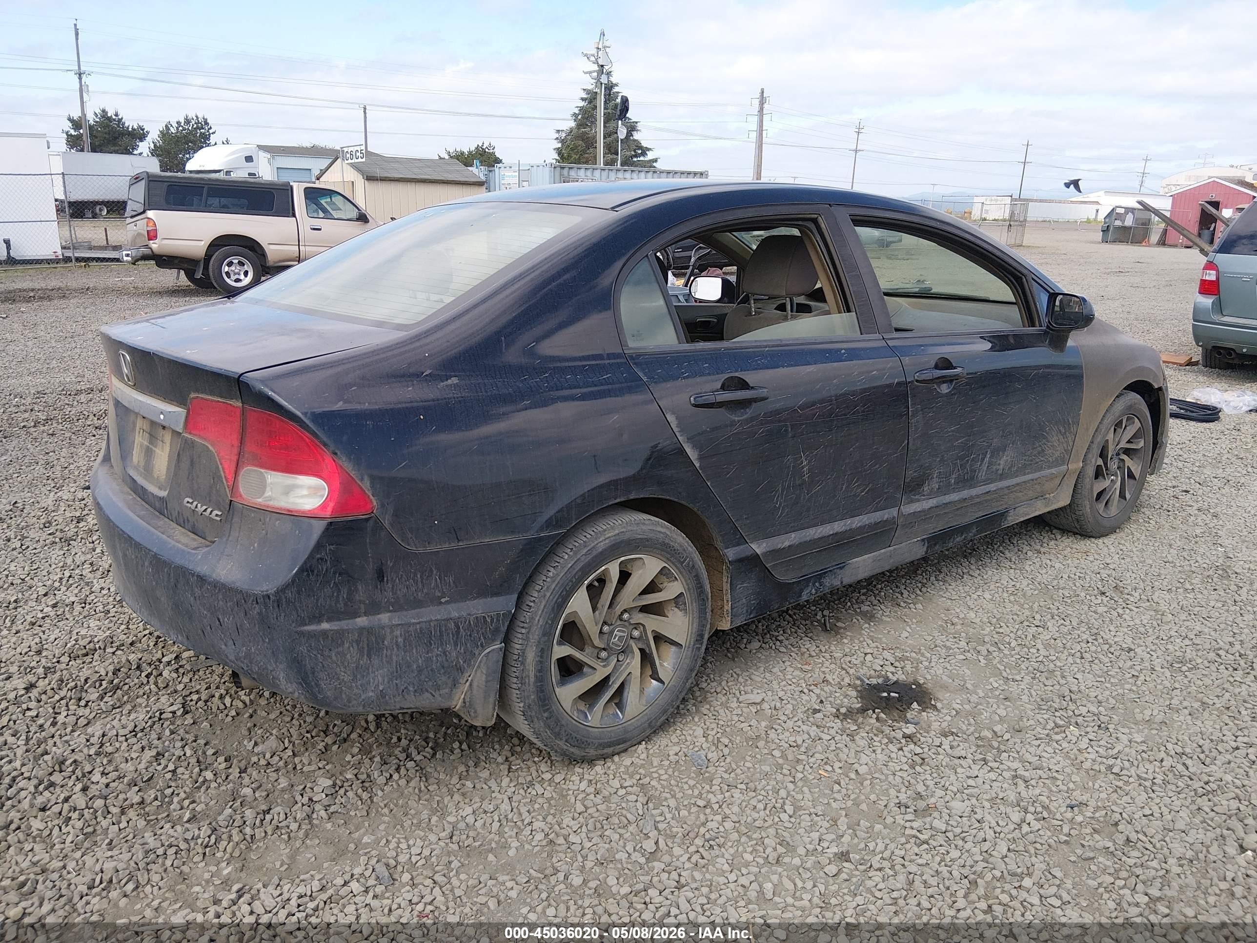 2009 Honda Civic Lx Черный vin: 1HGFA16539L016464