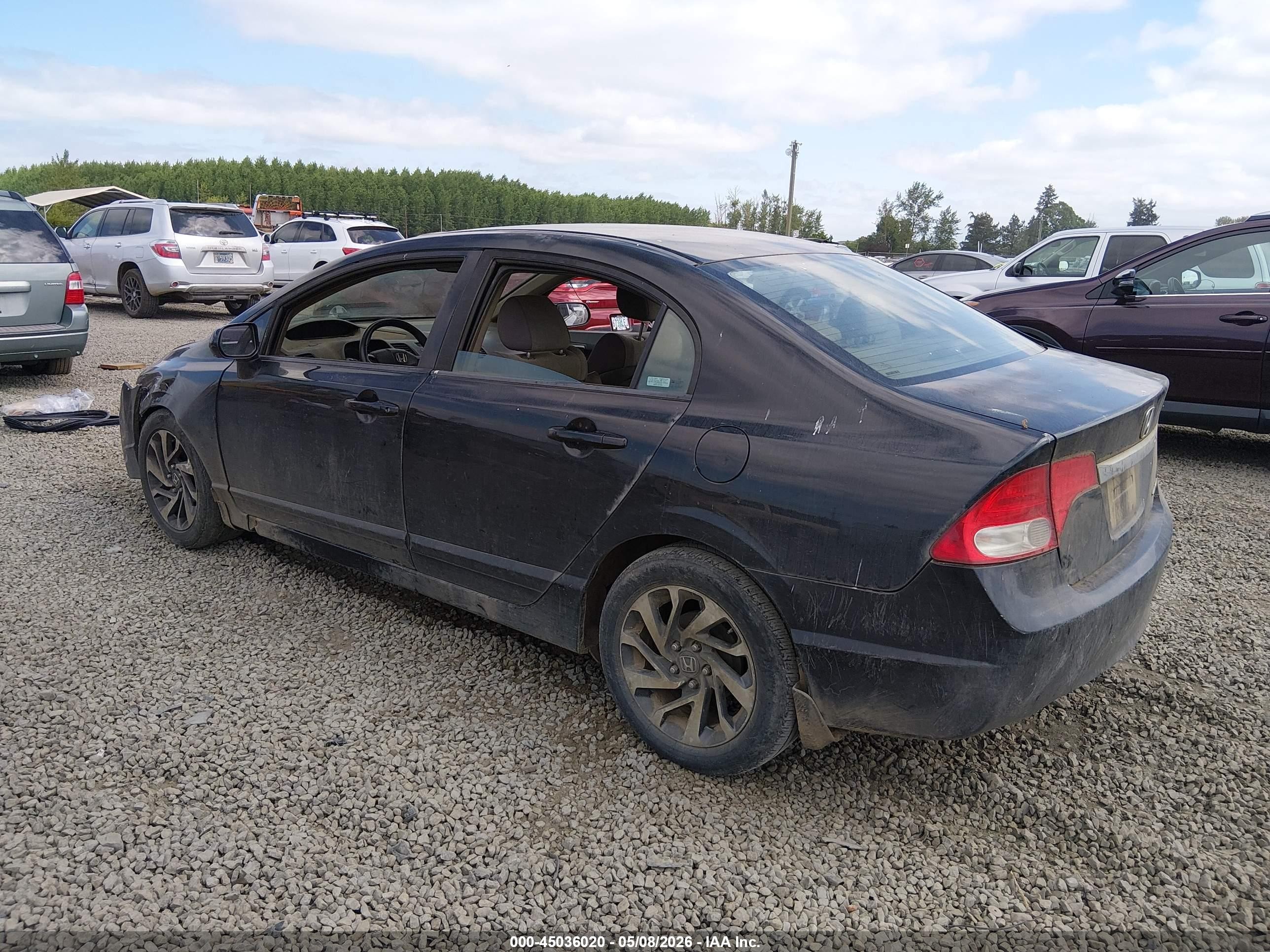 2009 Honda Civic Lx Черный vin: 1HGFA16539L016464