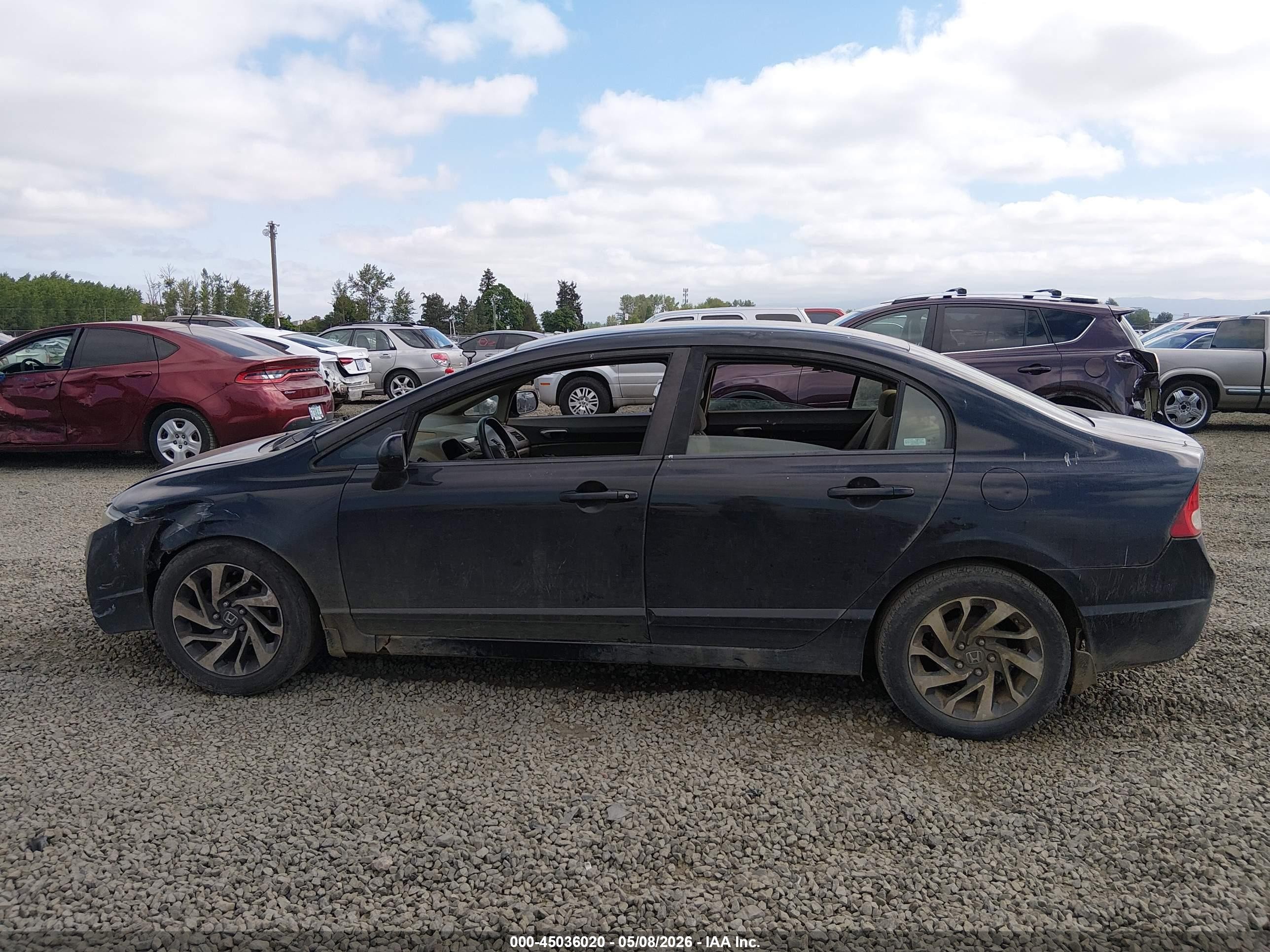 2009 Honda Civic Lx Черный vin: 1HGFA16539L016464