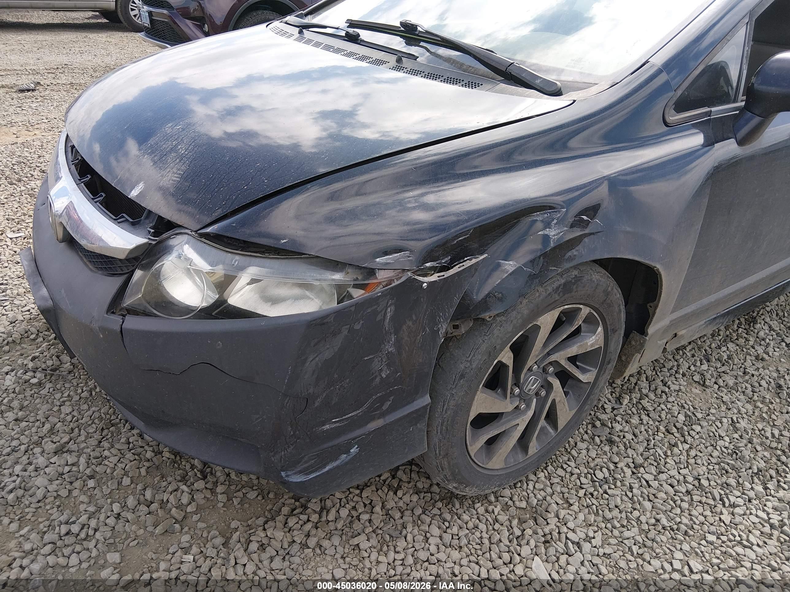 2009 Honda Civic Lx Черный vin: 1HGFA16539L016464
