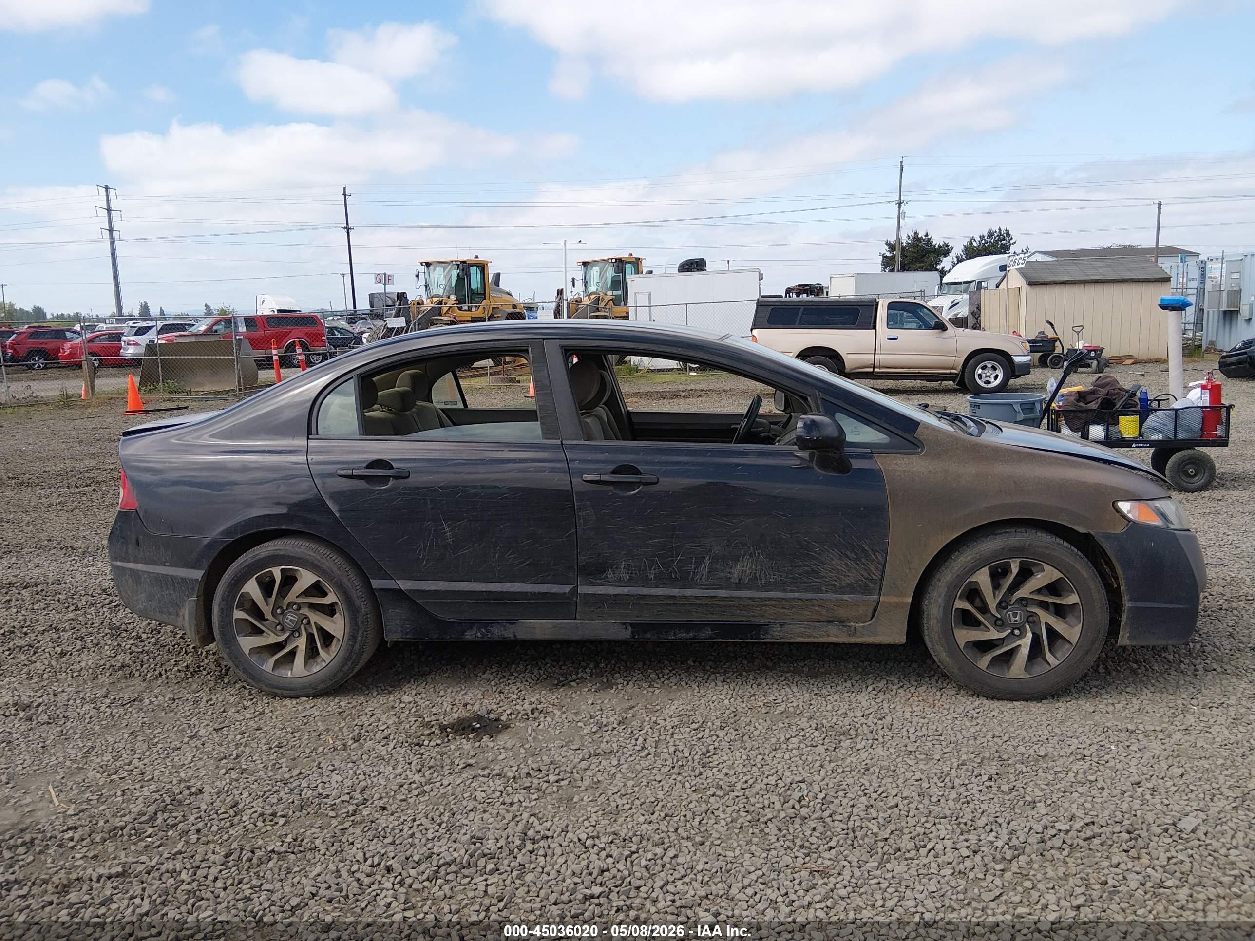 2009 Honda Civic Lx Черный vin: 1HGFA16539L016464