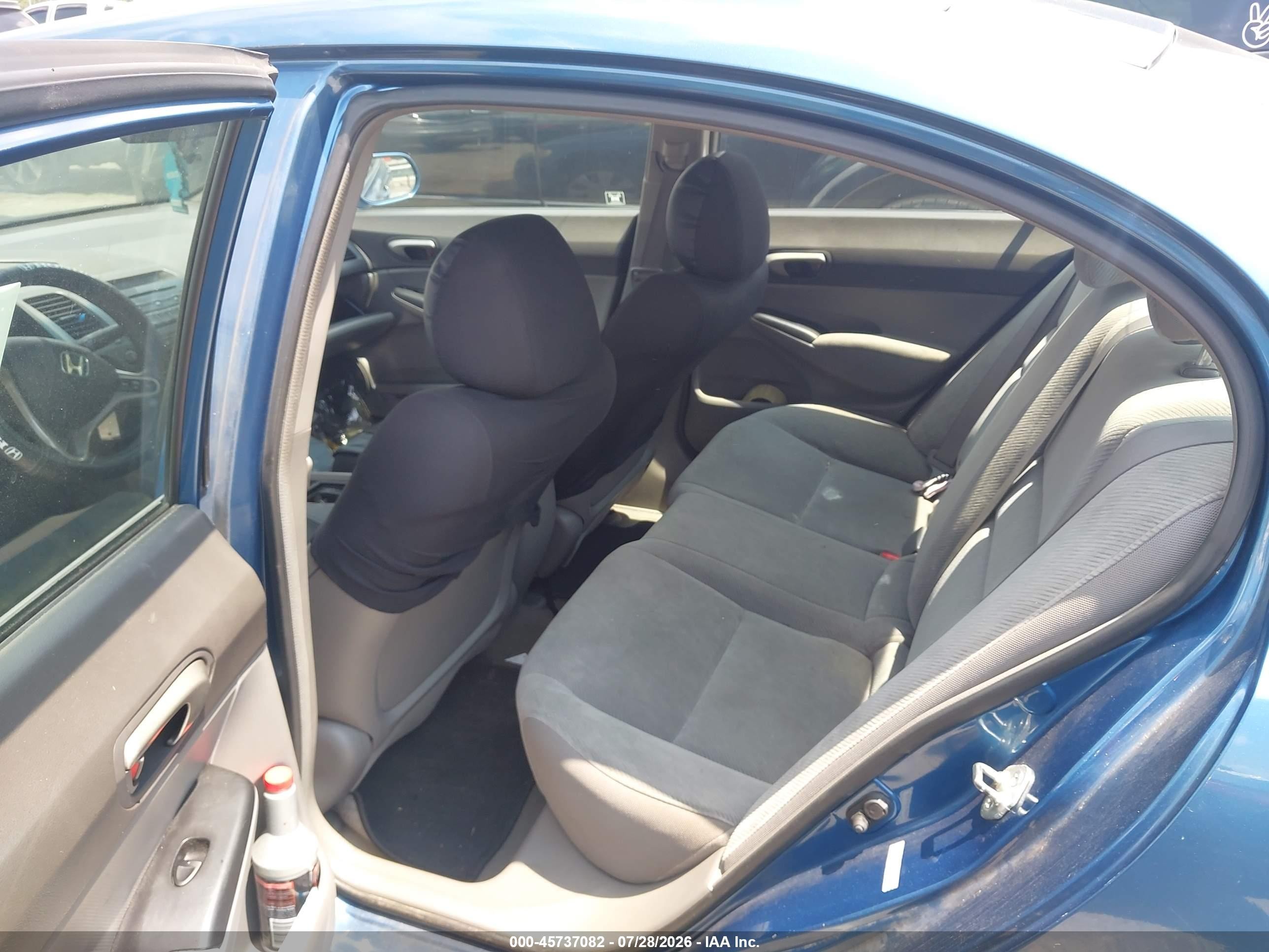 2009 Honda Civic Lx Blue vin: 1HGFA16539L017419