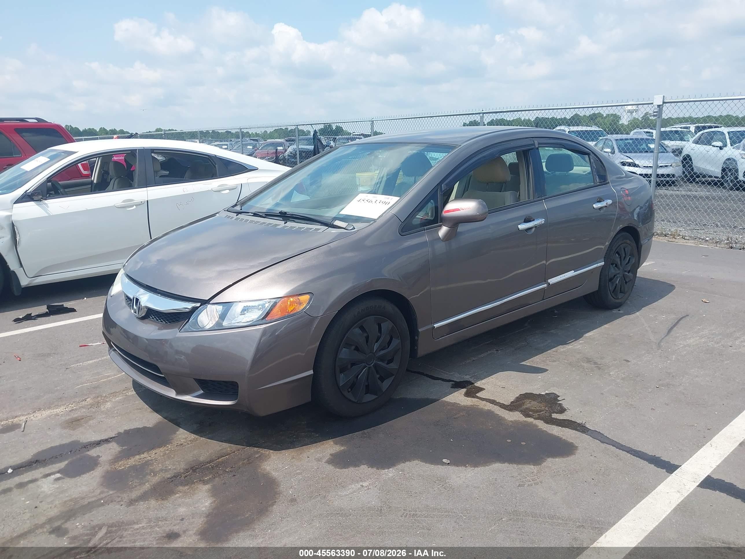 2009 Honda Civic Lx Champagne vin: 1HGFA16539L027223