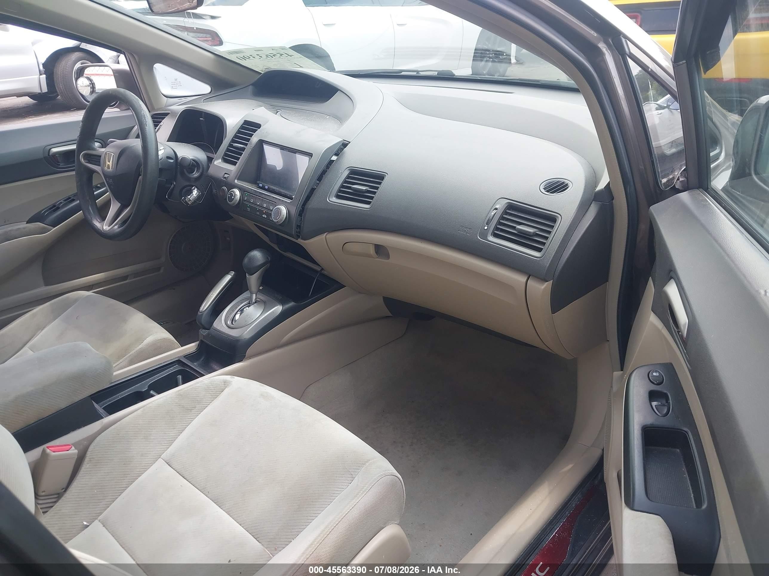 2009 Honda Civic Lx Champagne vin: 1HGFA16539L027223