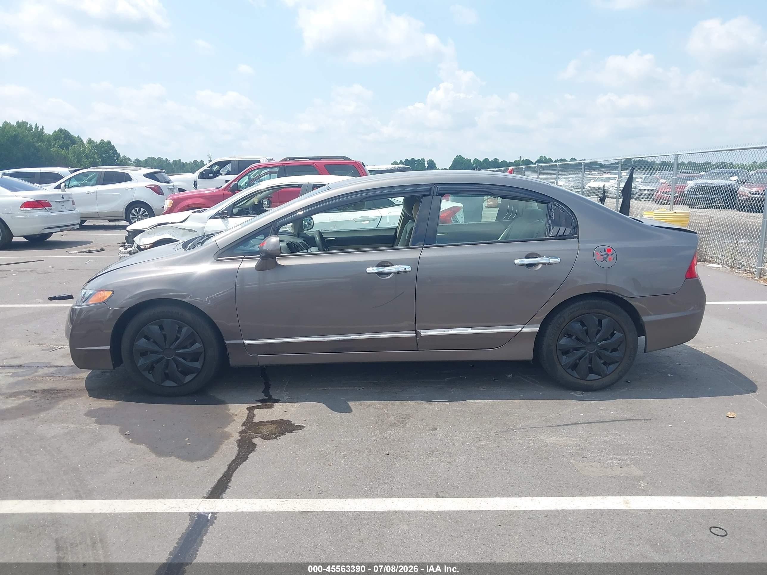 2009 Honda Civic Lx Champagne vin: 1HGFA16539L027223