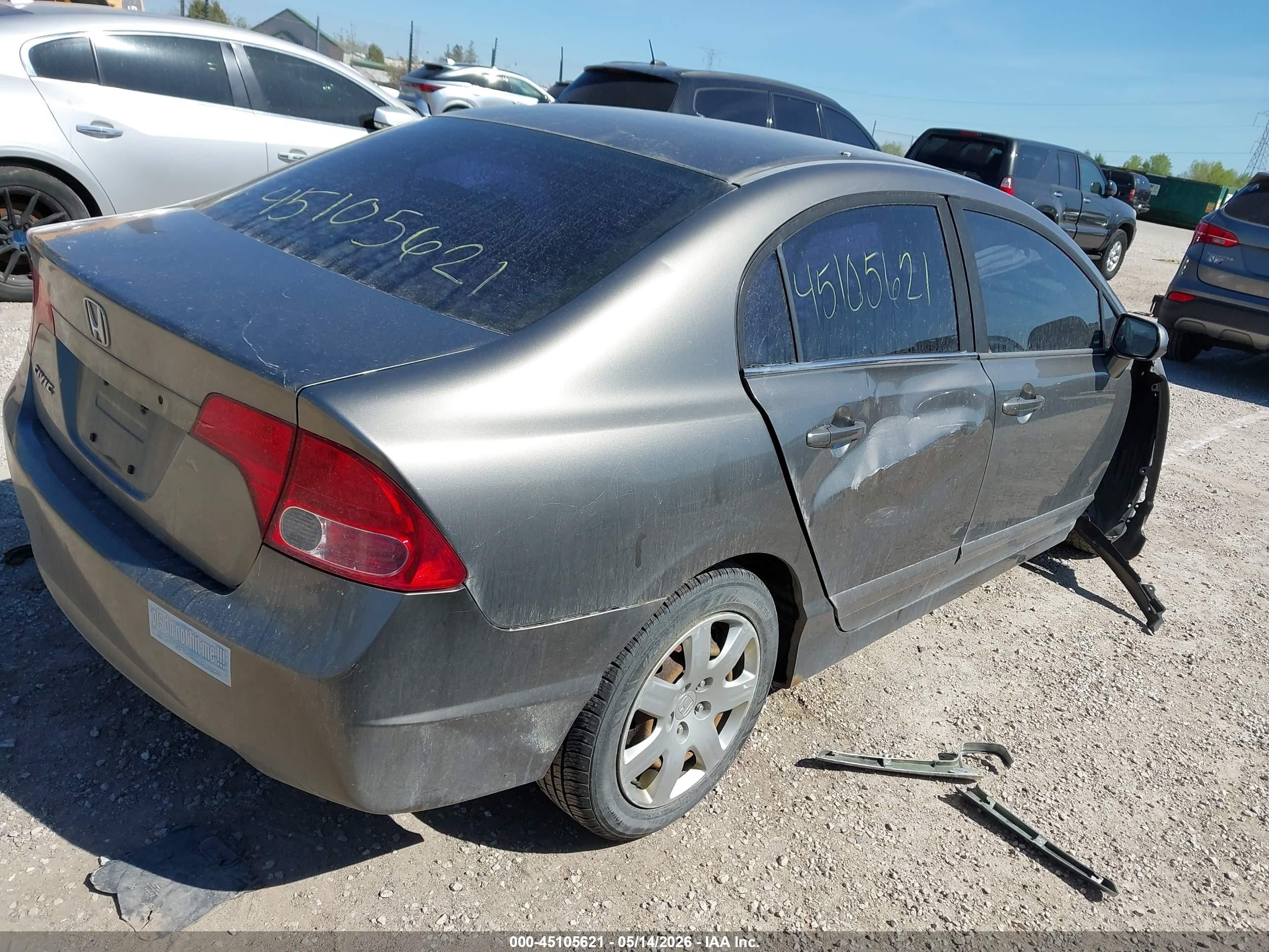 2006 Honda Civic Lx Gray vin: 1HGFA16546L016937