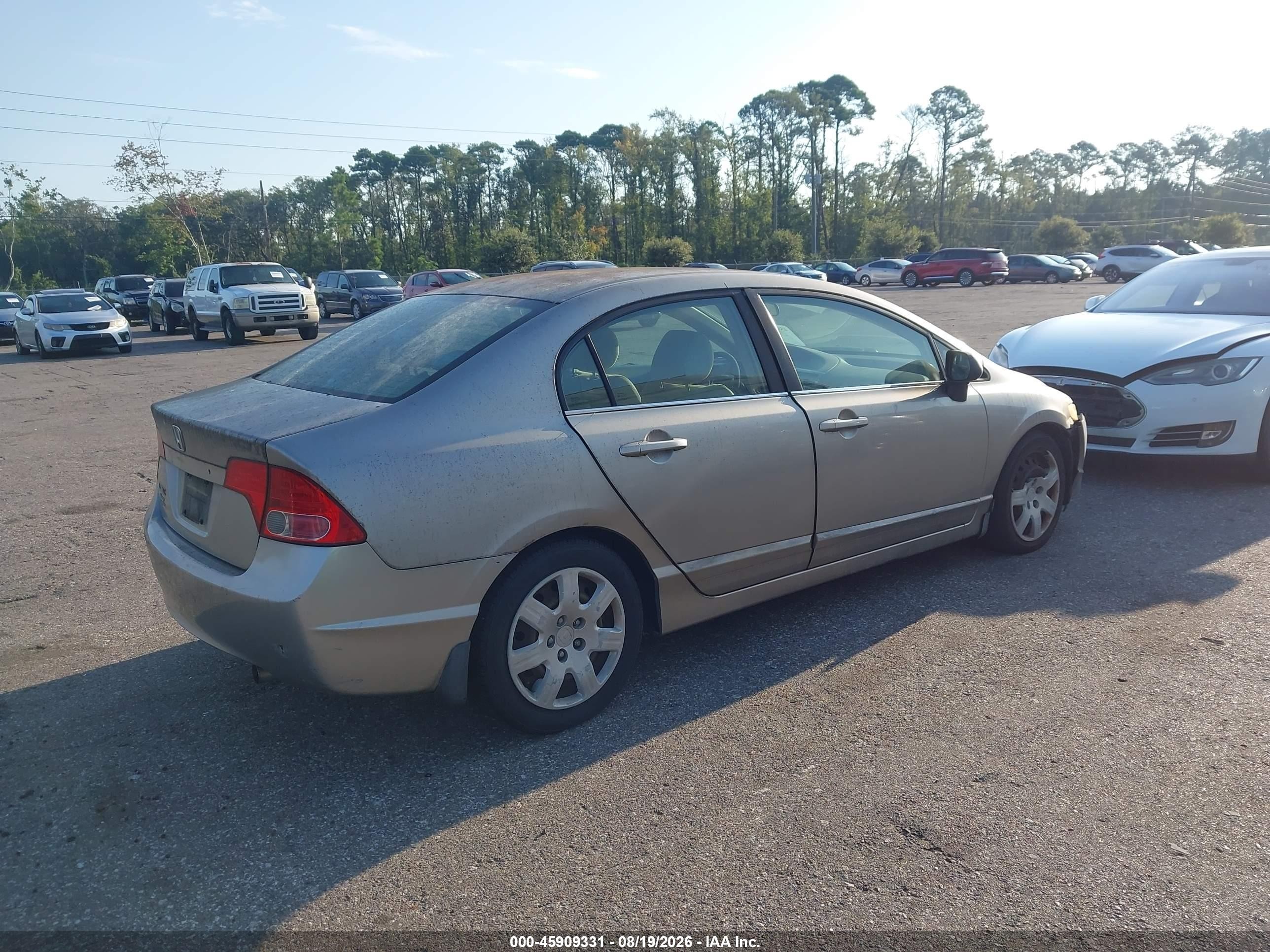 2006 Honda Civic Lx Champagne vin: 1HGFA16546L031471