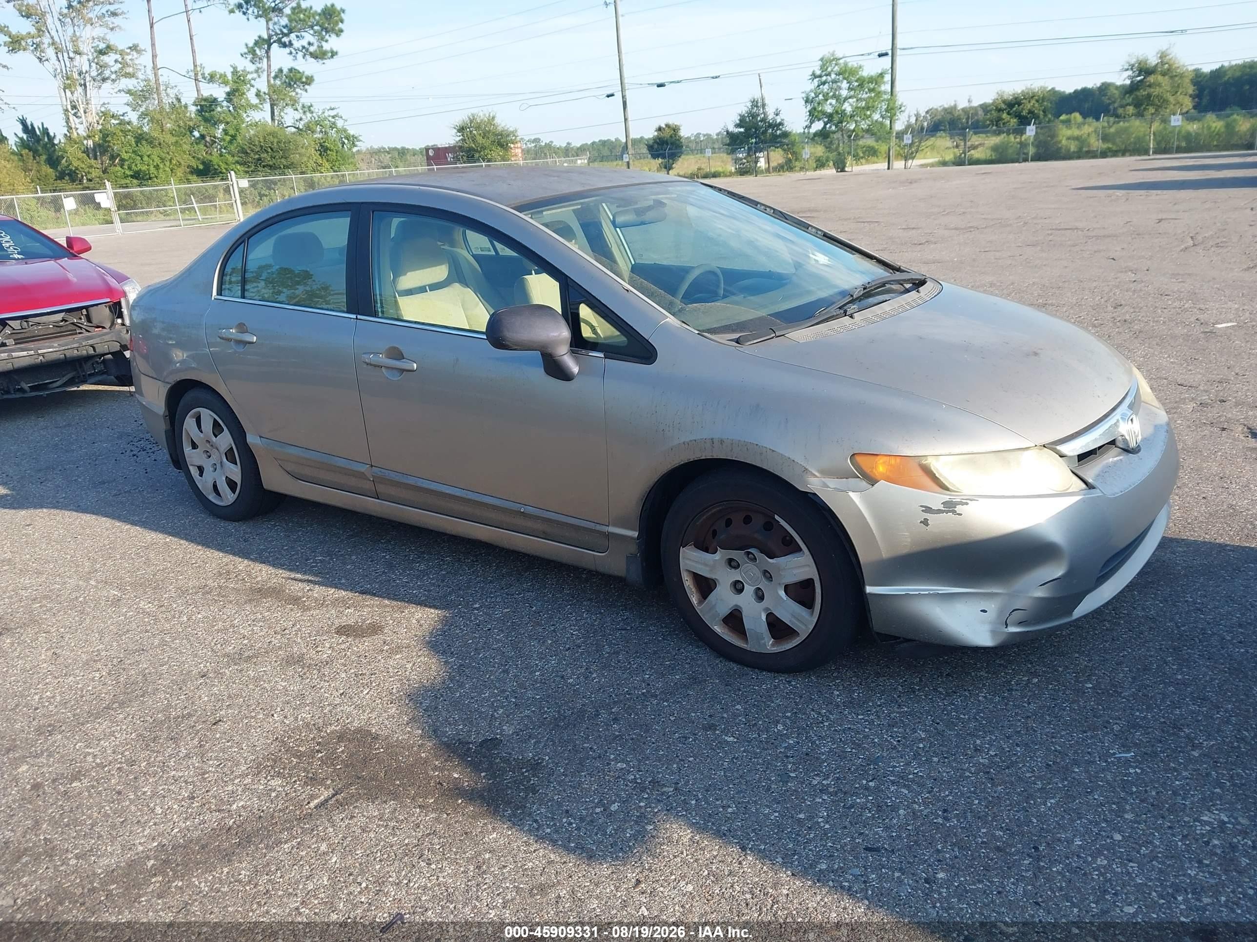 2006 Honda Civic Lx Champagne vin: 1HGFA16546L031471