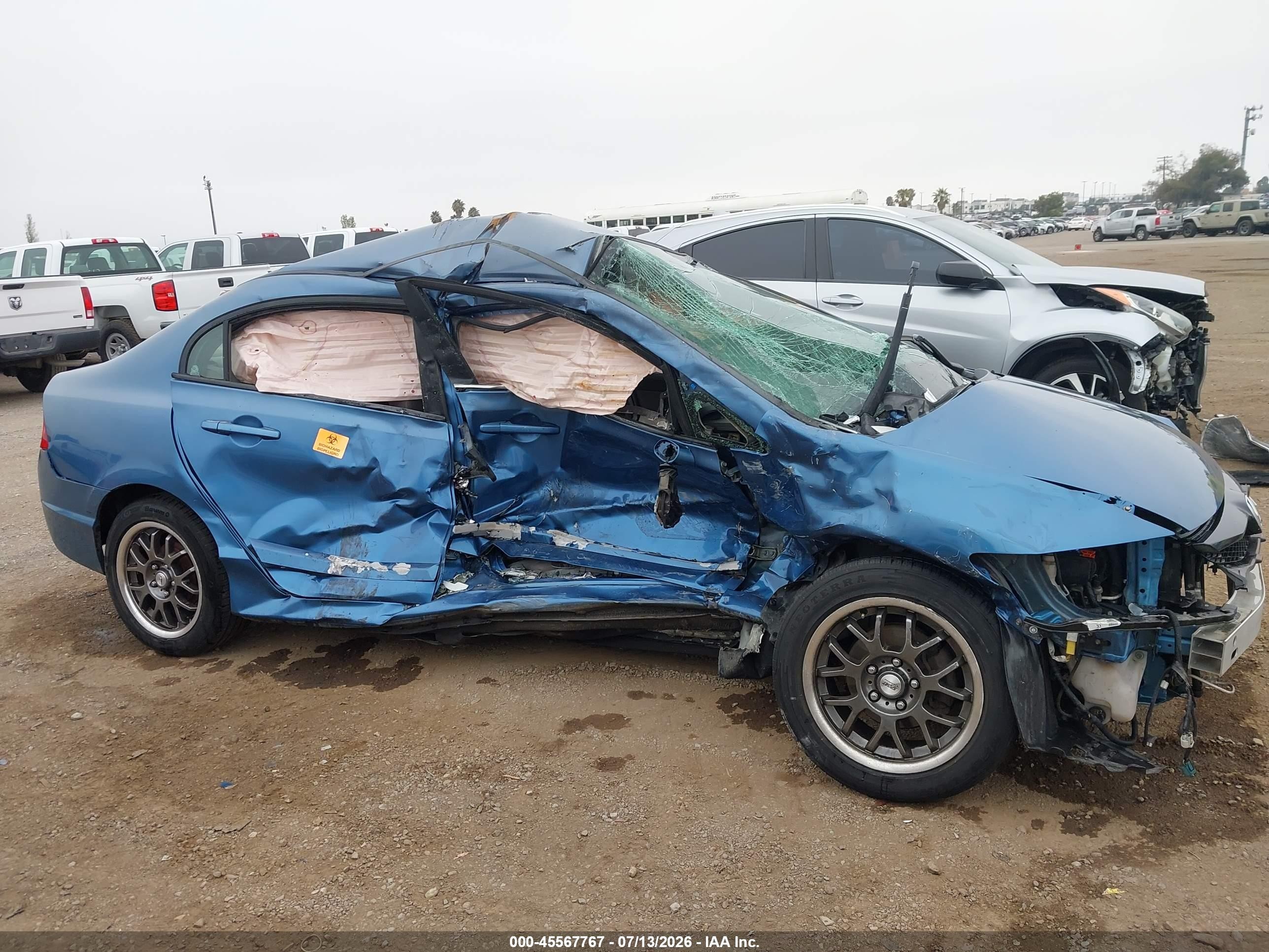 2006 Honda Civic Lx Blue vin: 1HGFA16546L049727