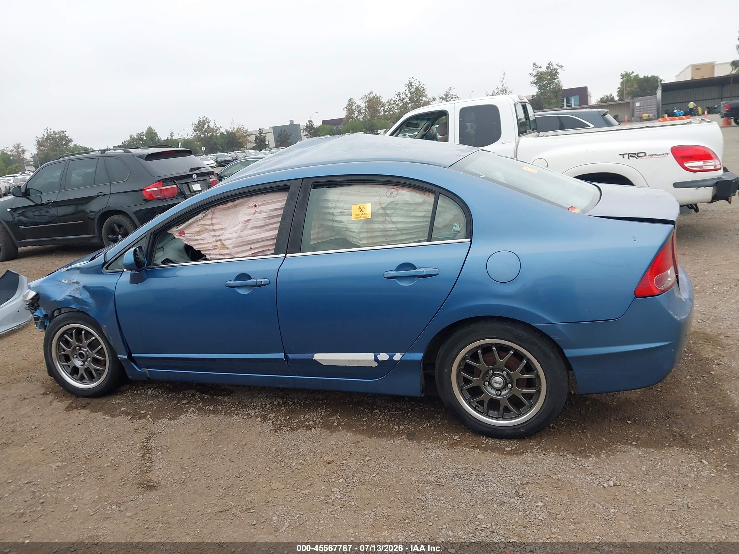 2006 Honda Civic Lx Blue vin: 1HGFA16546L049727