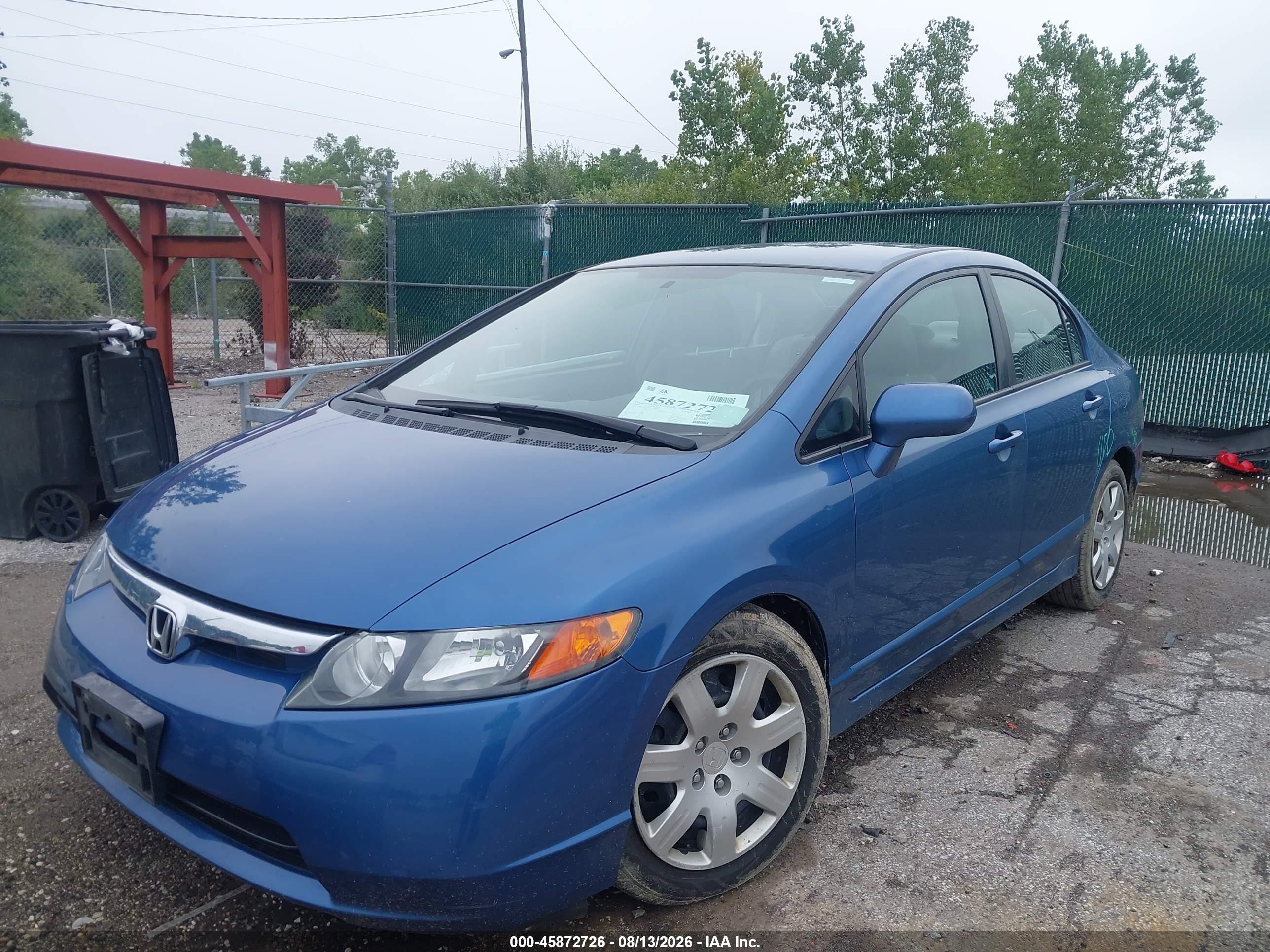 2006 Honda Civic Lx Blue vin: 1HGFA16546L058606