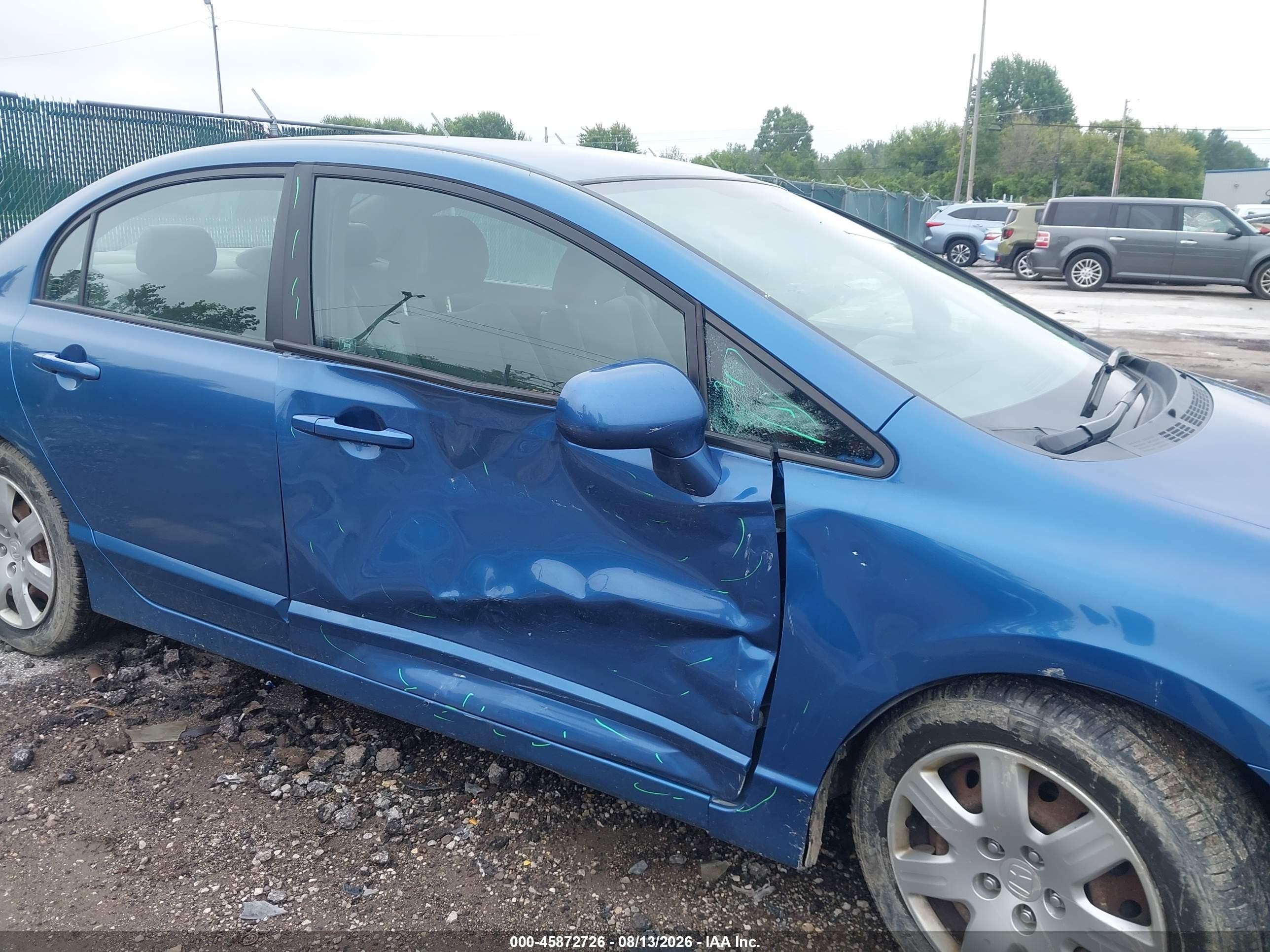 2006 Honda Civic Lx Blue vin: 1HGFA16546L058606