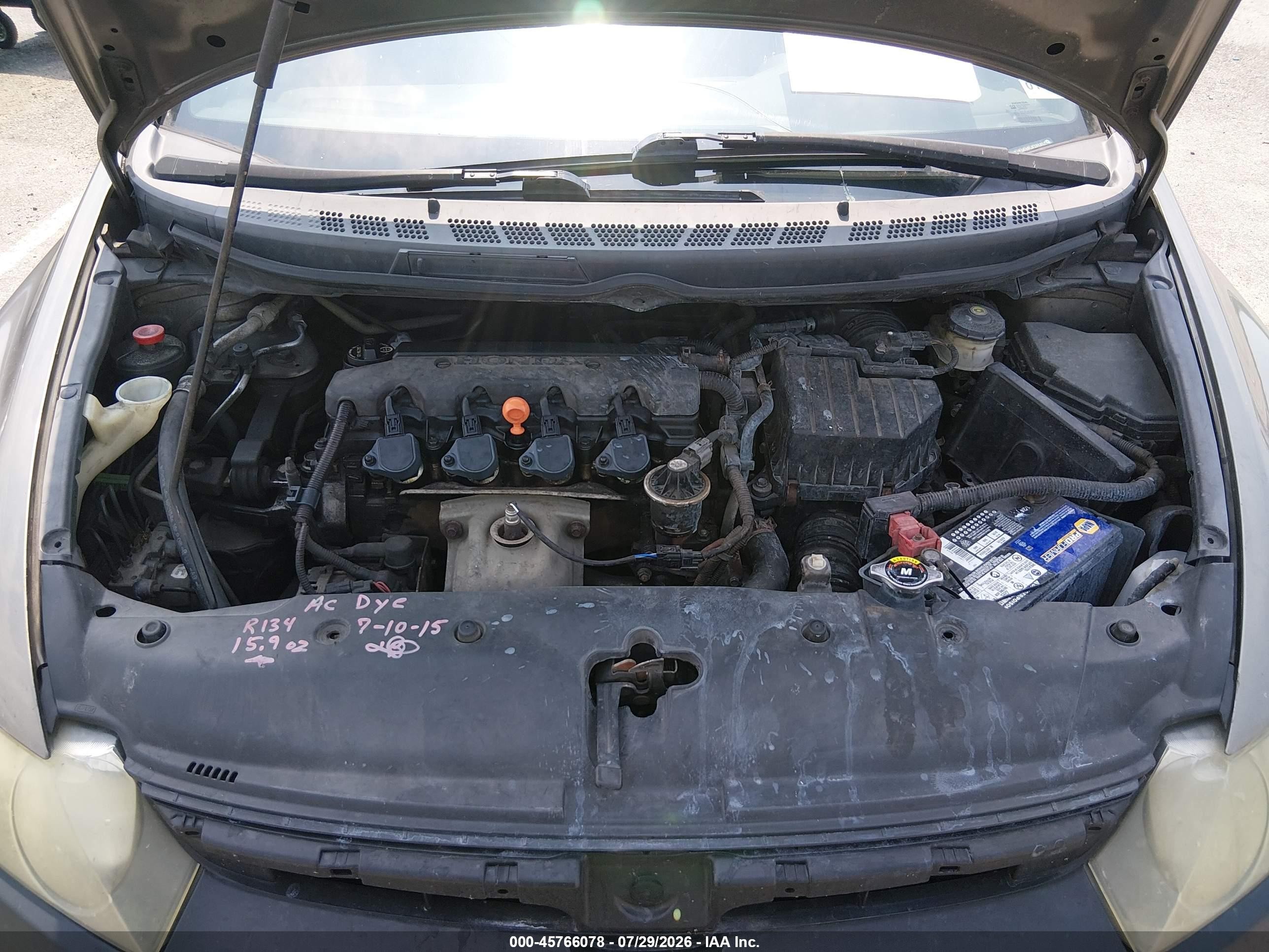 2006 Honda Civic Lx Gray vin: 1HGFA16546L077432