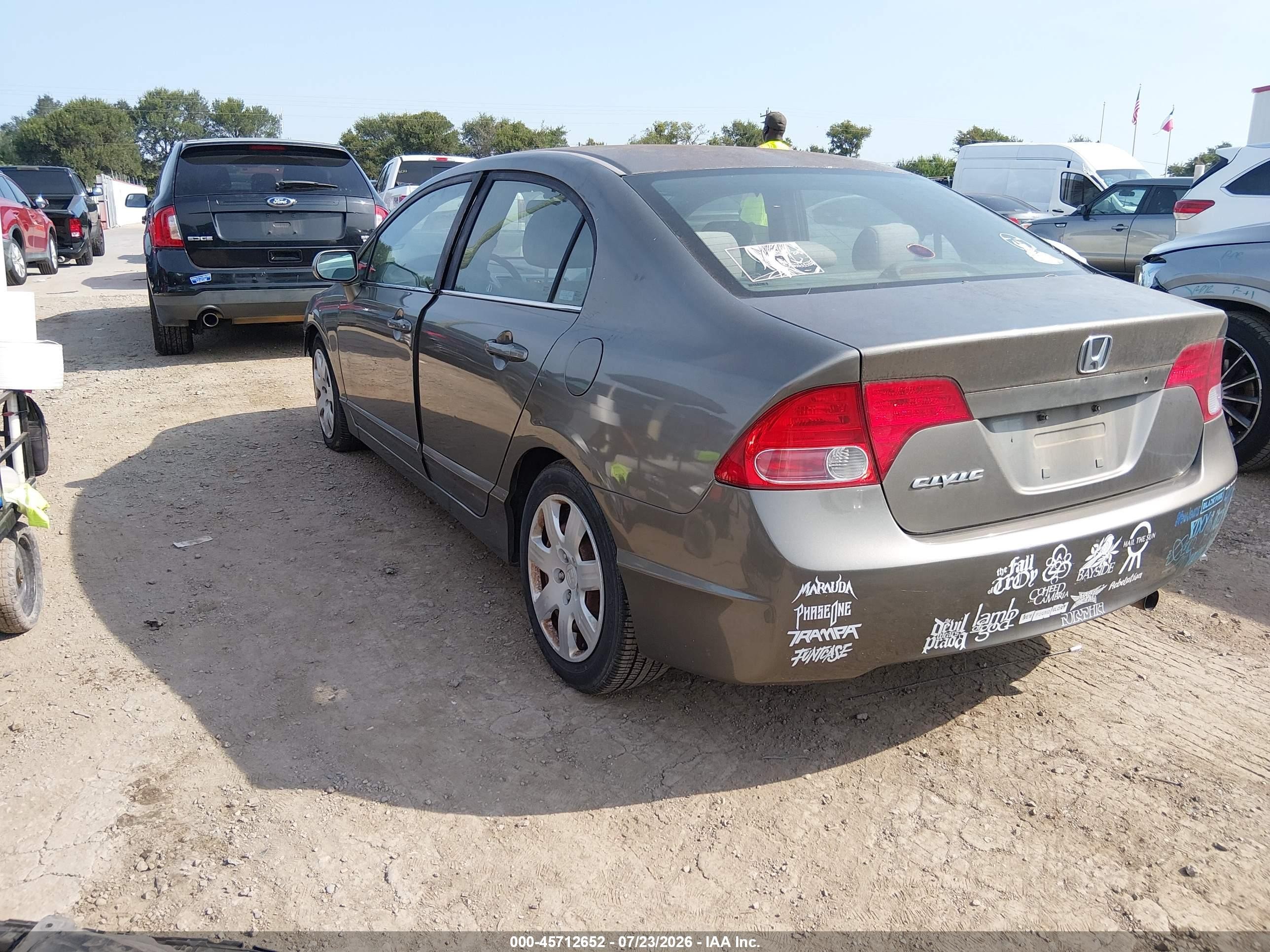 2006 Honda Civic Lx Brown vin: 1HGFA16546L088074
