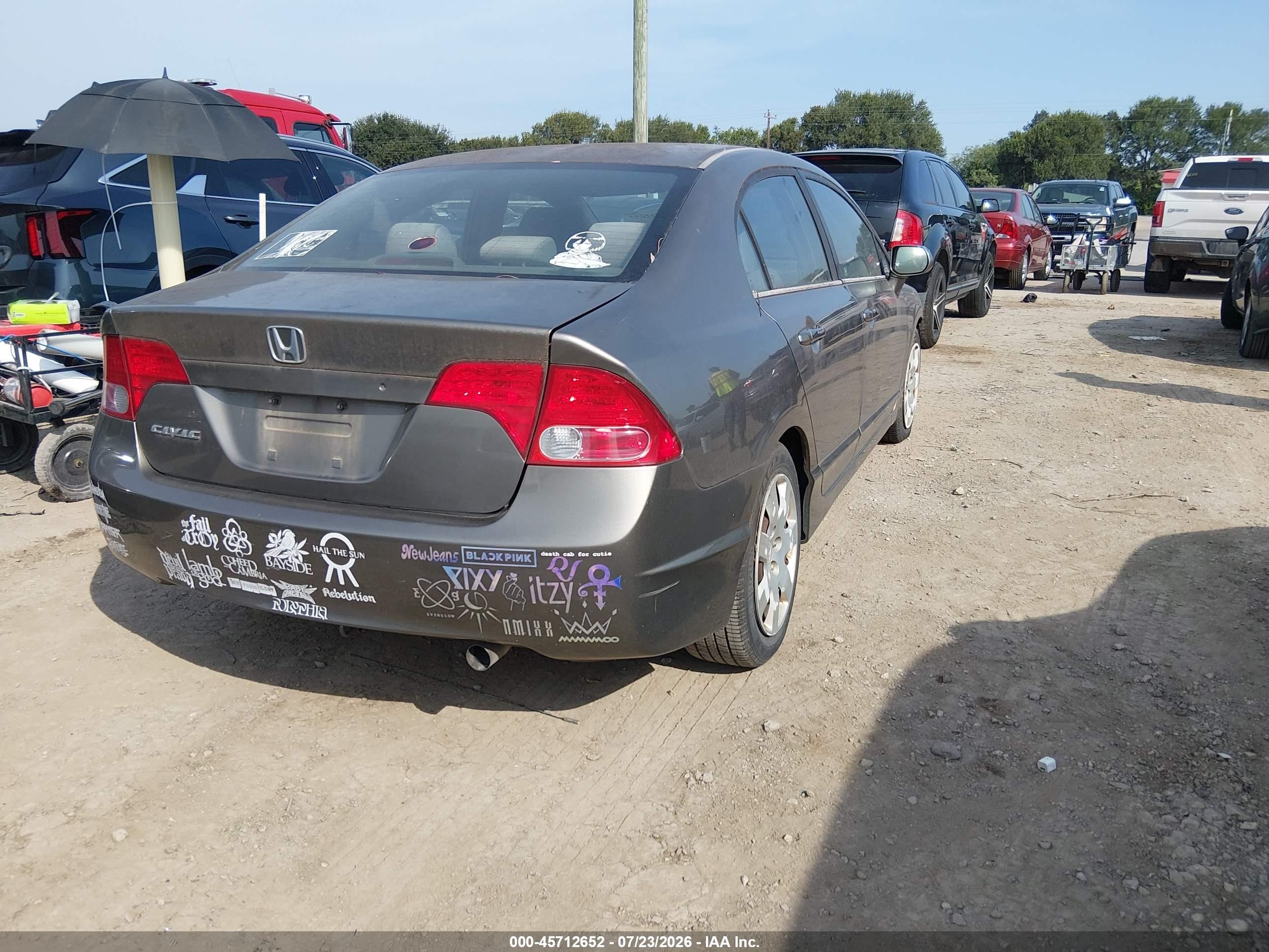 2006 Honda Civic Lx Brown vin: 1HGFA16546L088074