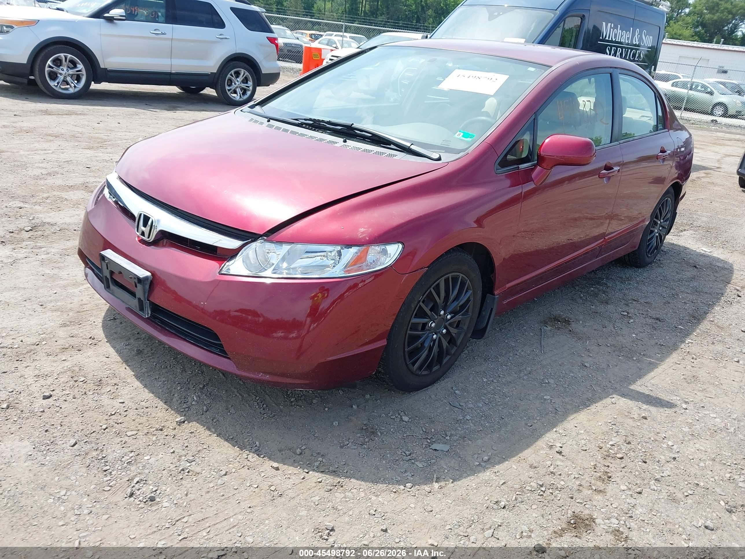 2006 Honda Civic Lx Maroon vin: 1HGFA16546L091007