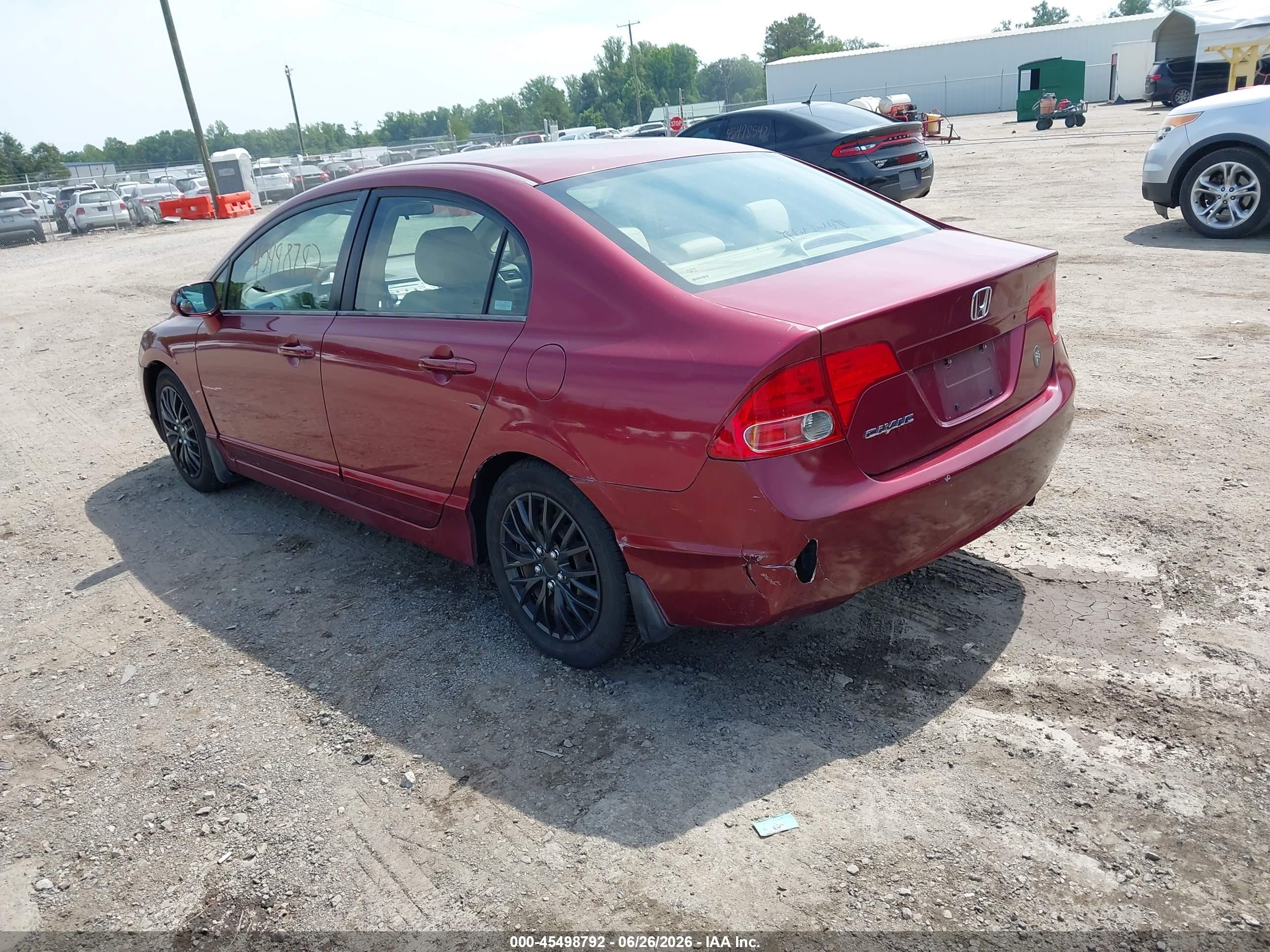 2006 Honda Civic Lx Maroon vin: 1HGFA16546L091007