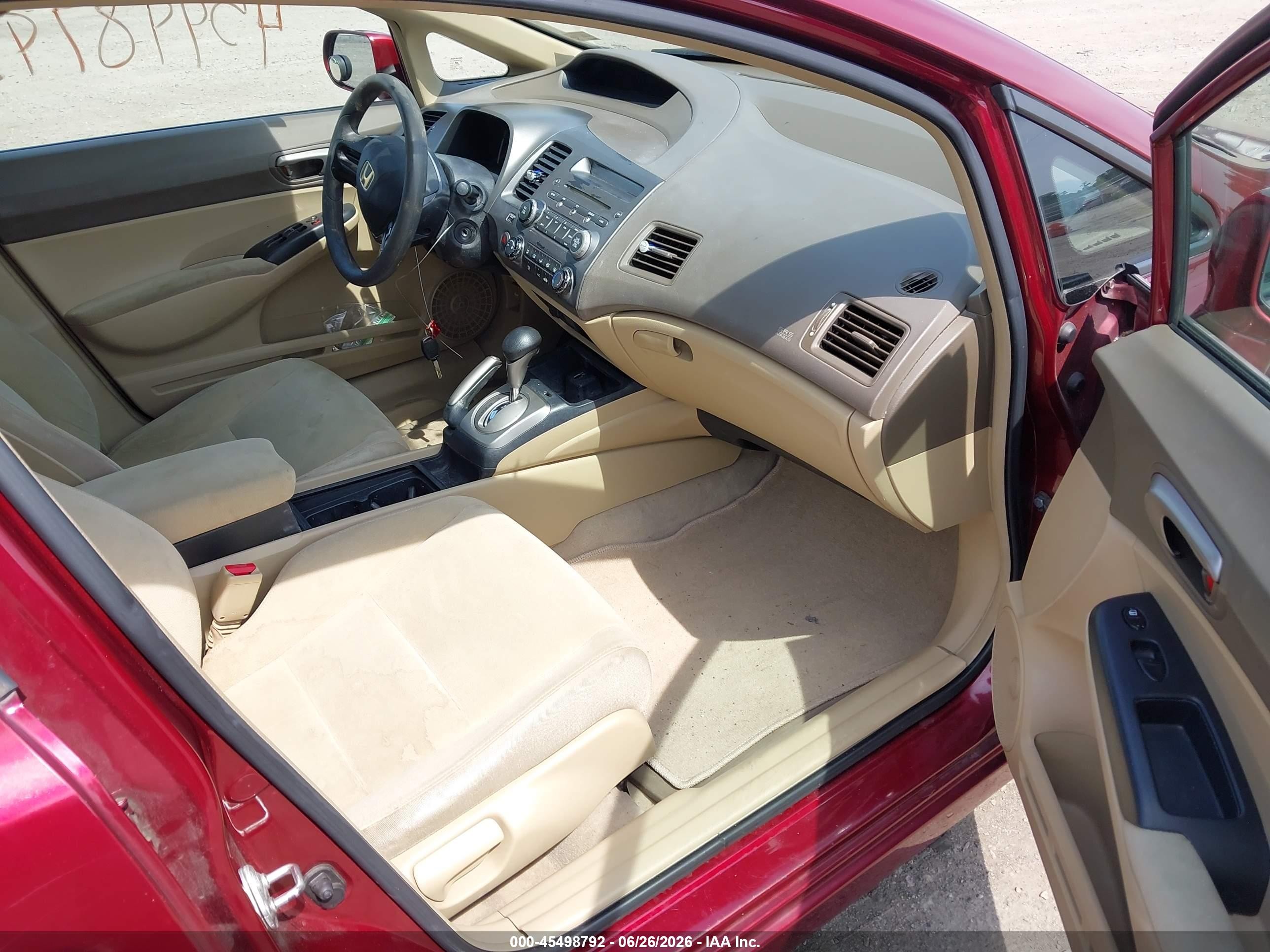 2006 Honda Civic Lx Maroon vin: 1HGFA16546L091007