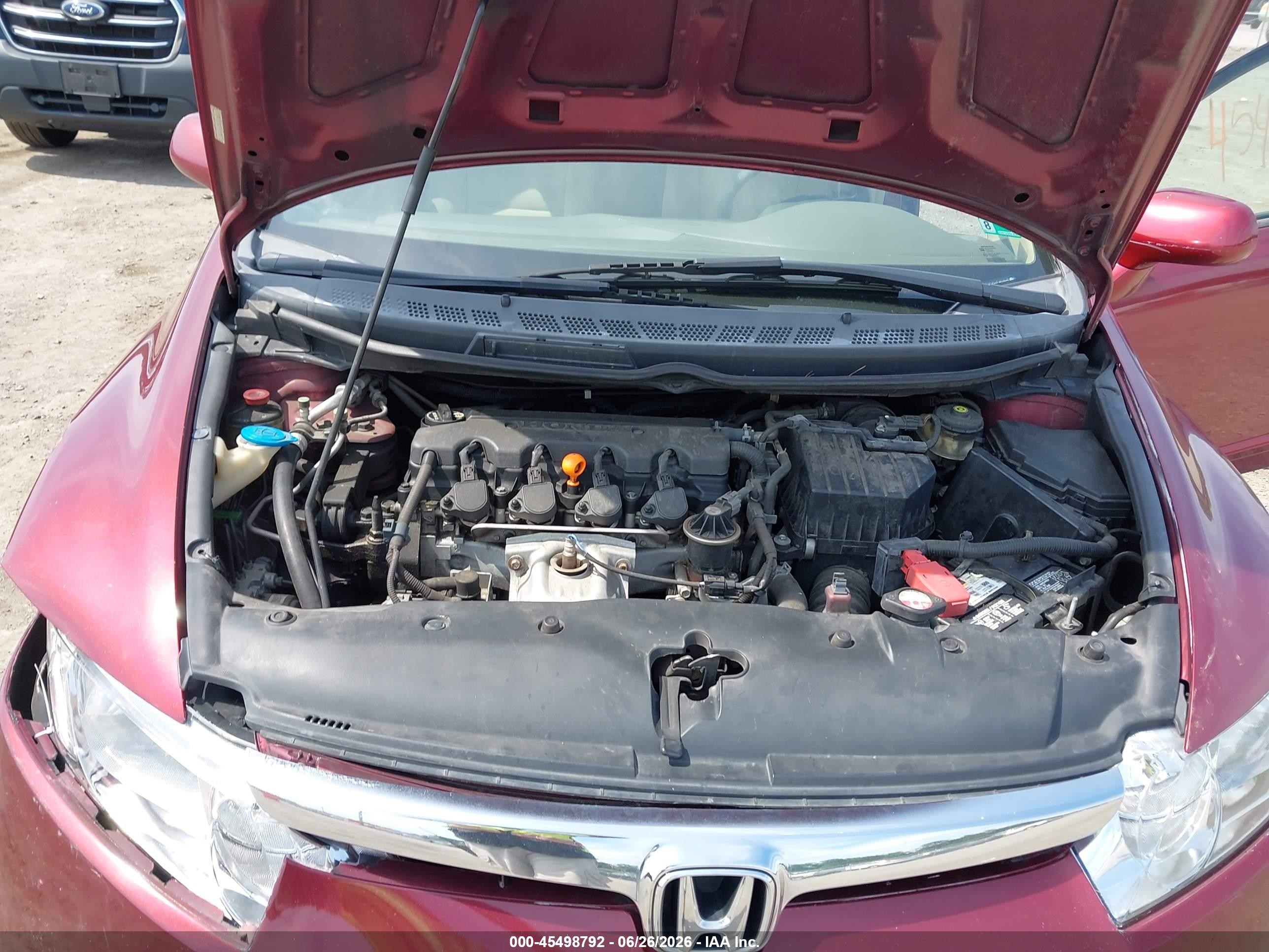 2006 Honda Civic Lx Maroon vin: 1HGFA16546L091007