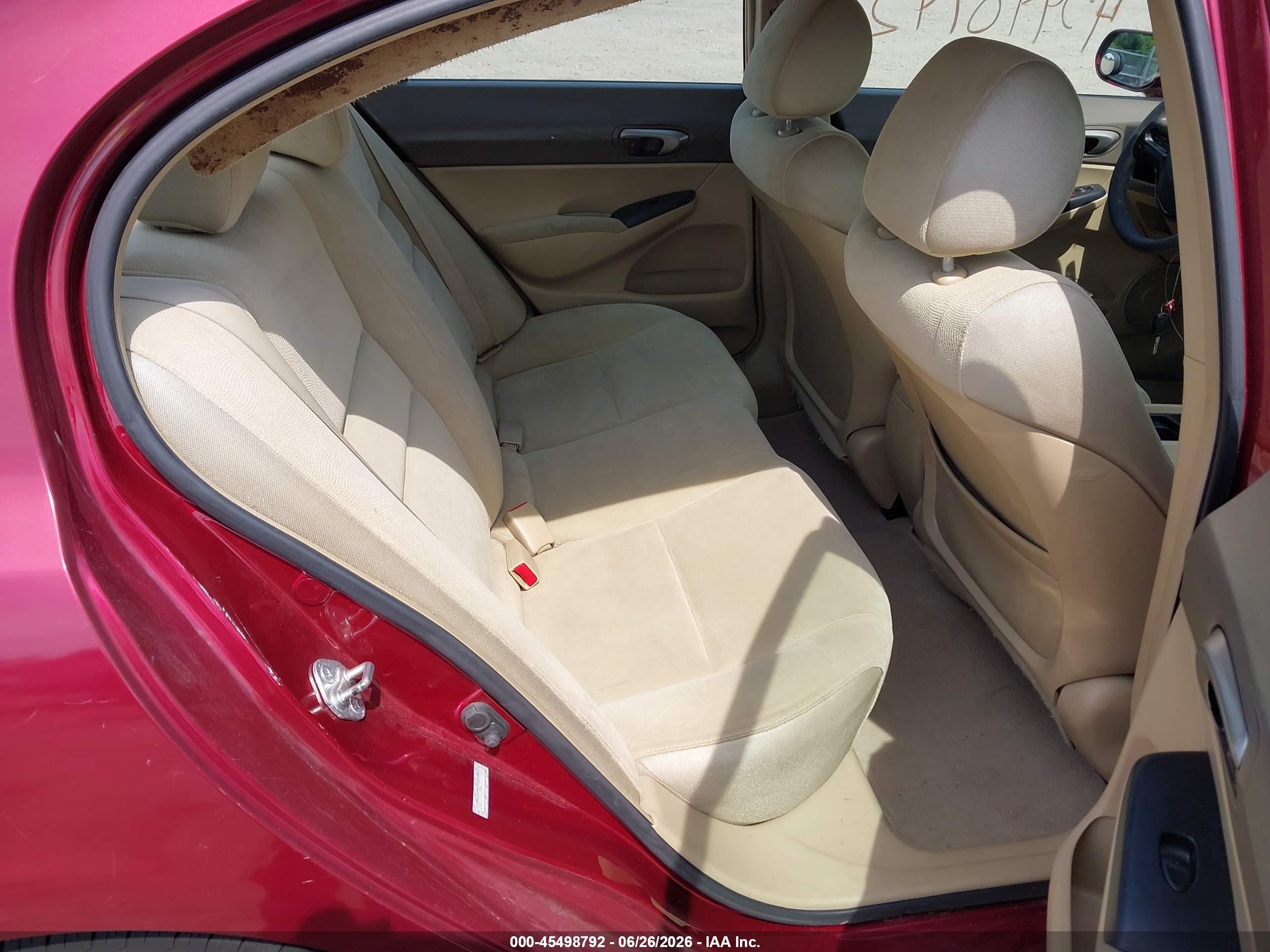2006 Honda Civic Lx Maroon vin: 1HGFA16546L091007