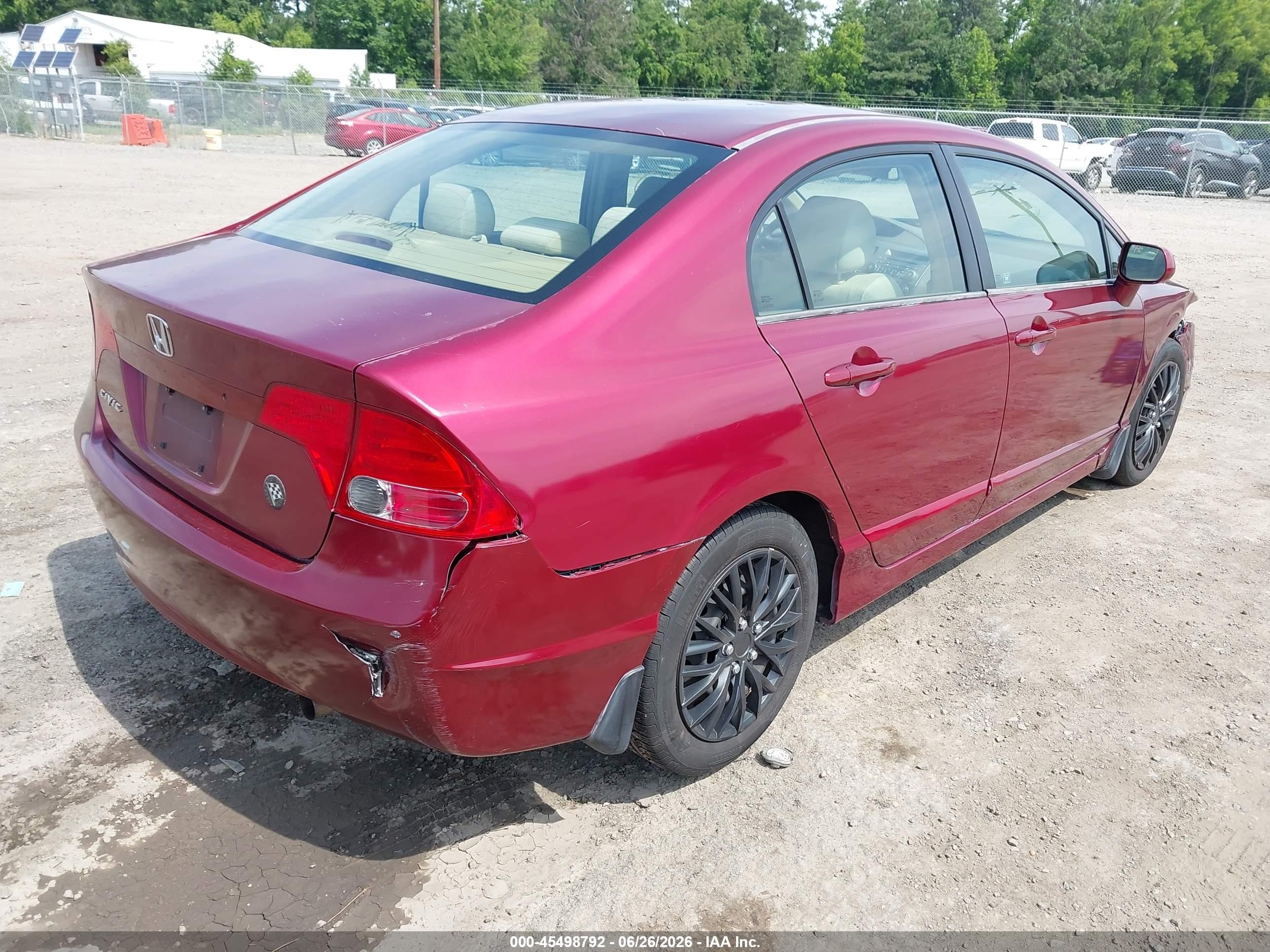 2006 Honda Civic Lx Maroon vin: 1HGFA16546L091007